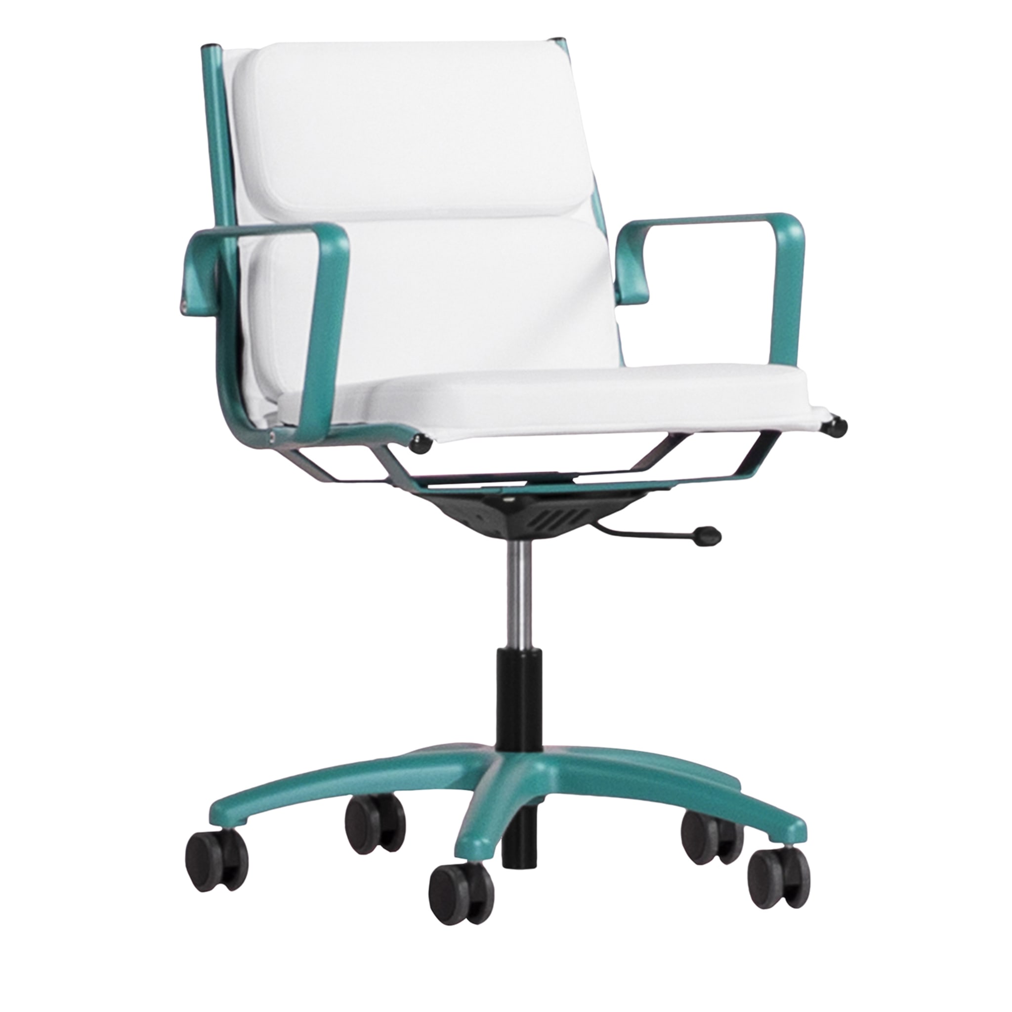 Light Low White and Green Swivel Armchair #2 - Main view