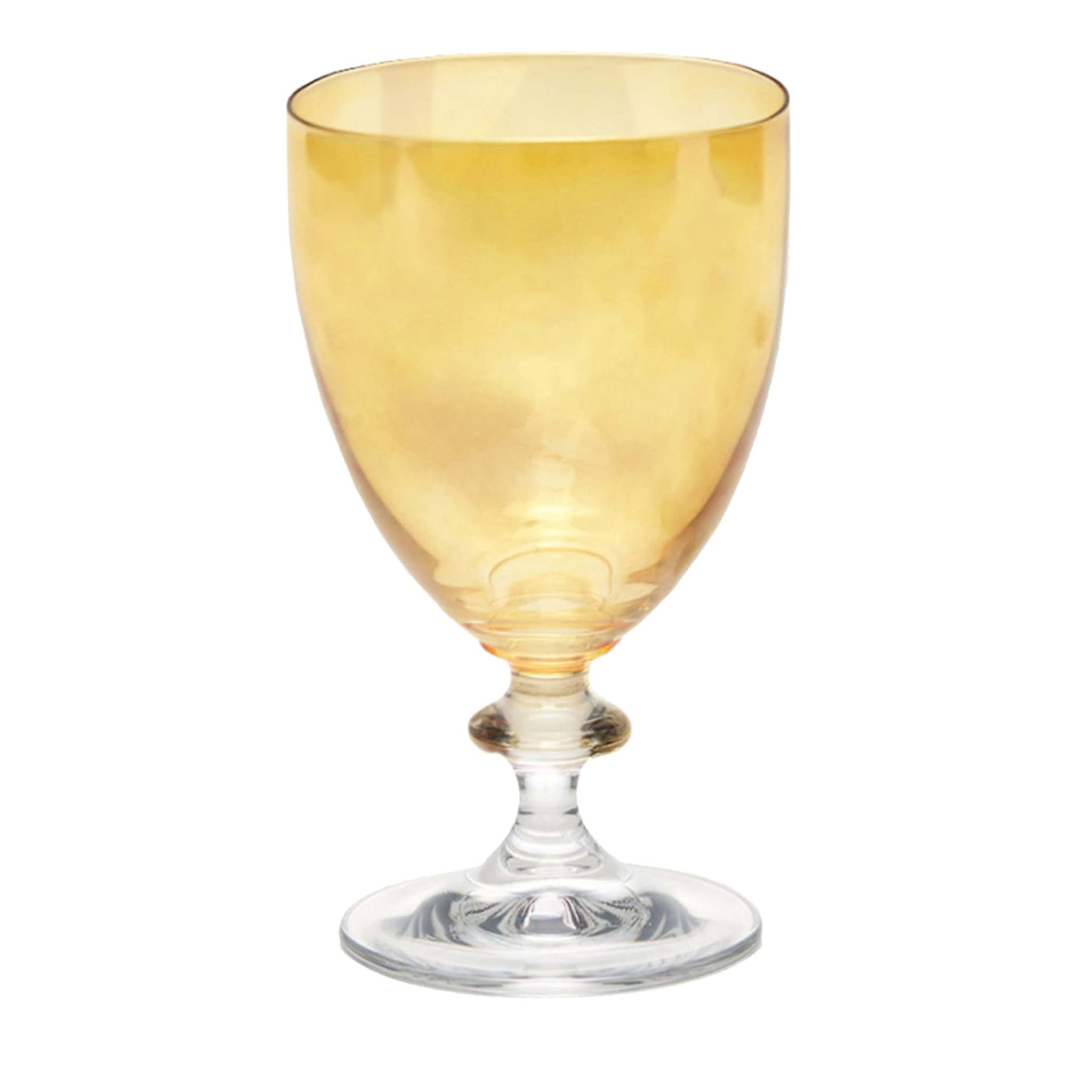 Rosy Set of 2 Amber Wine Glasses - Main view