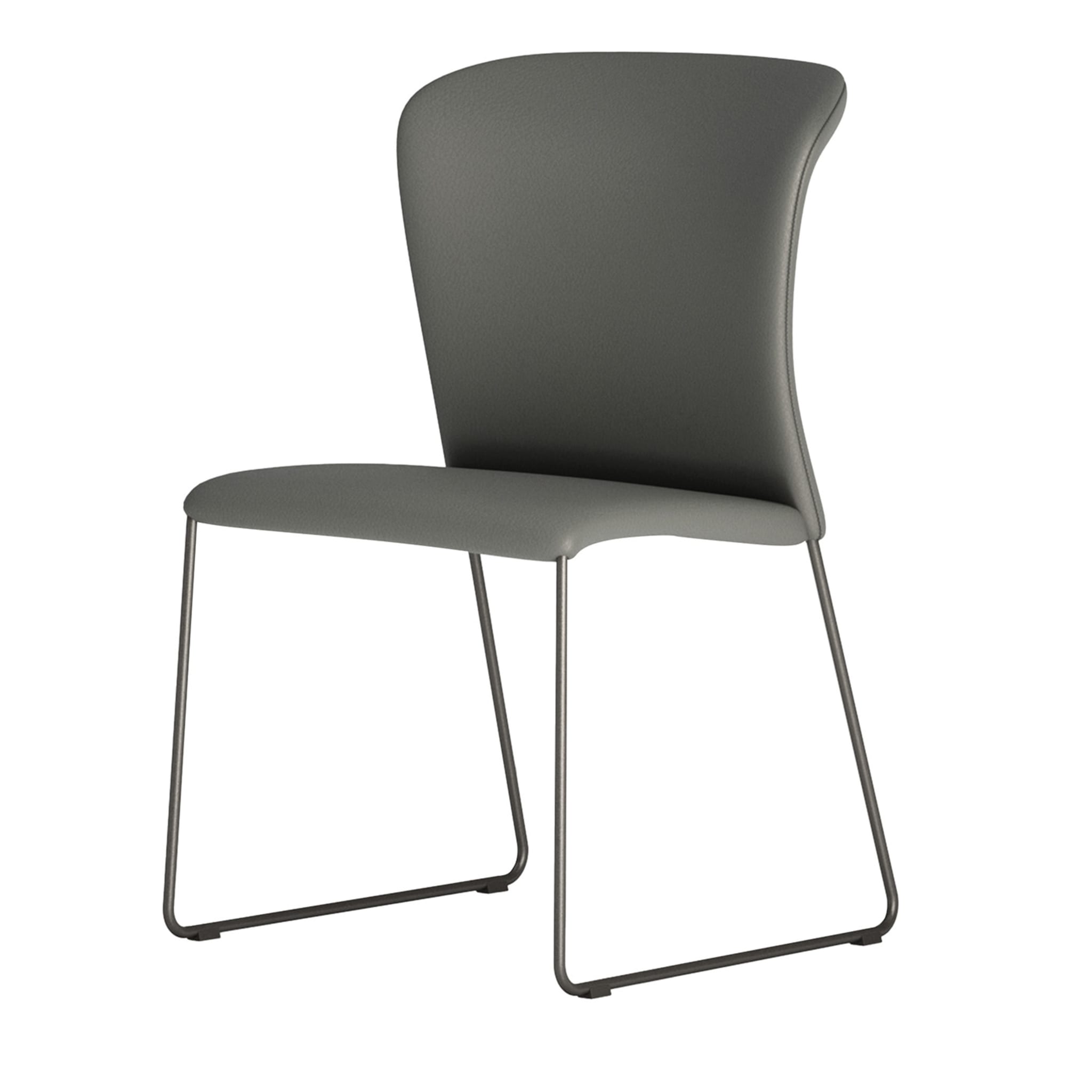 Chaise longue en simili-cuir Seven Gray de Ciani Design - Vue principale