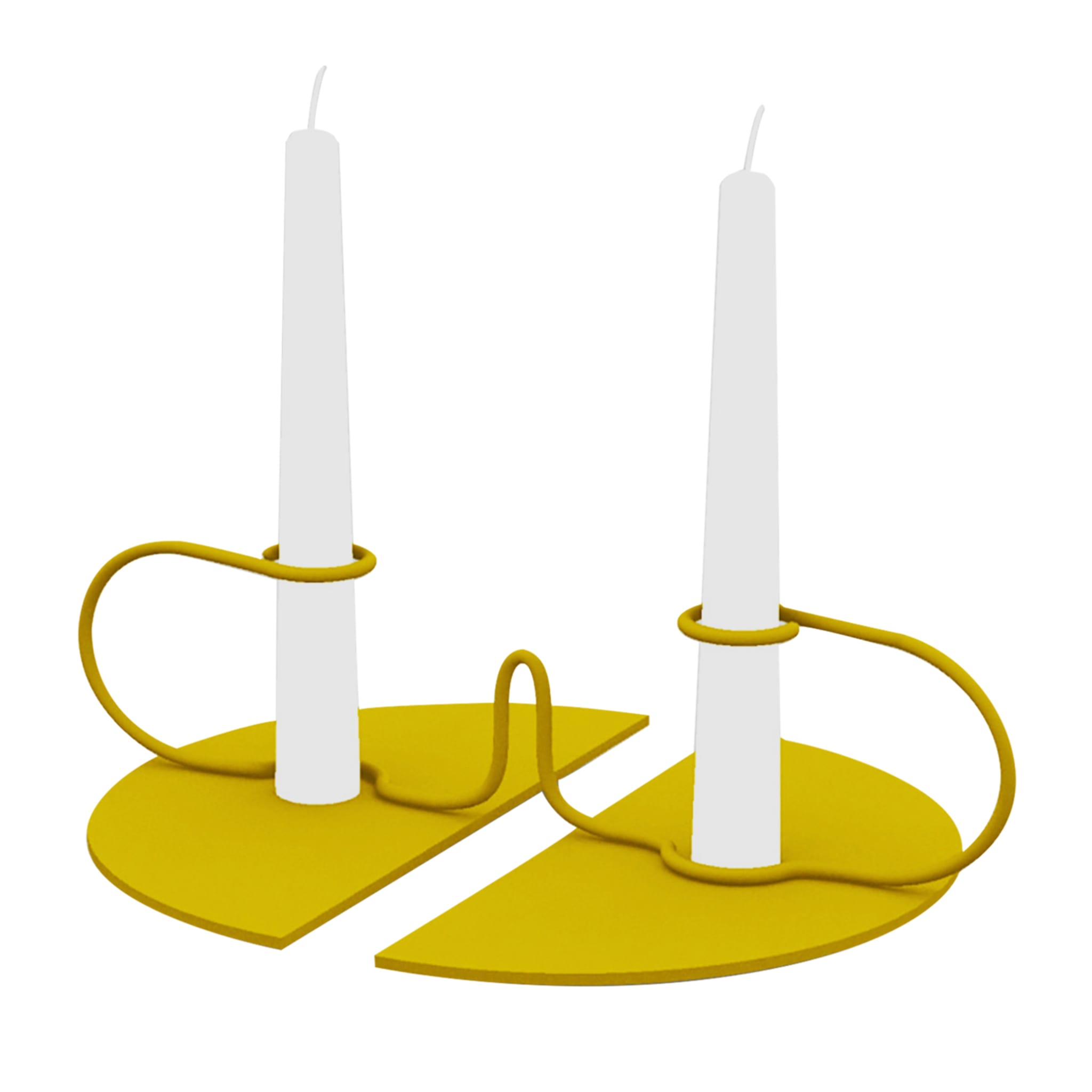 Attratti Gelb Kerzenständer - Hauptansicht