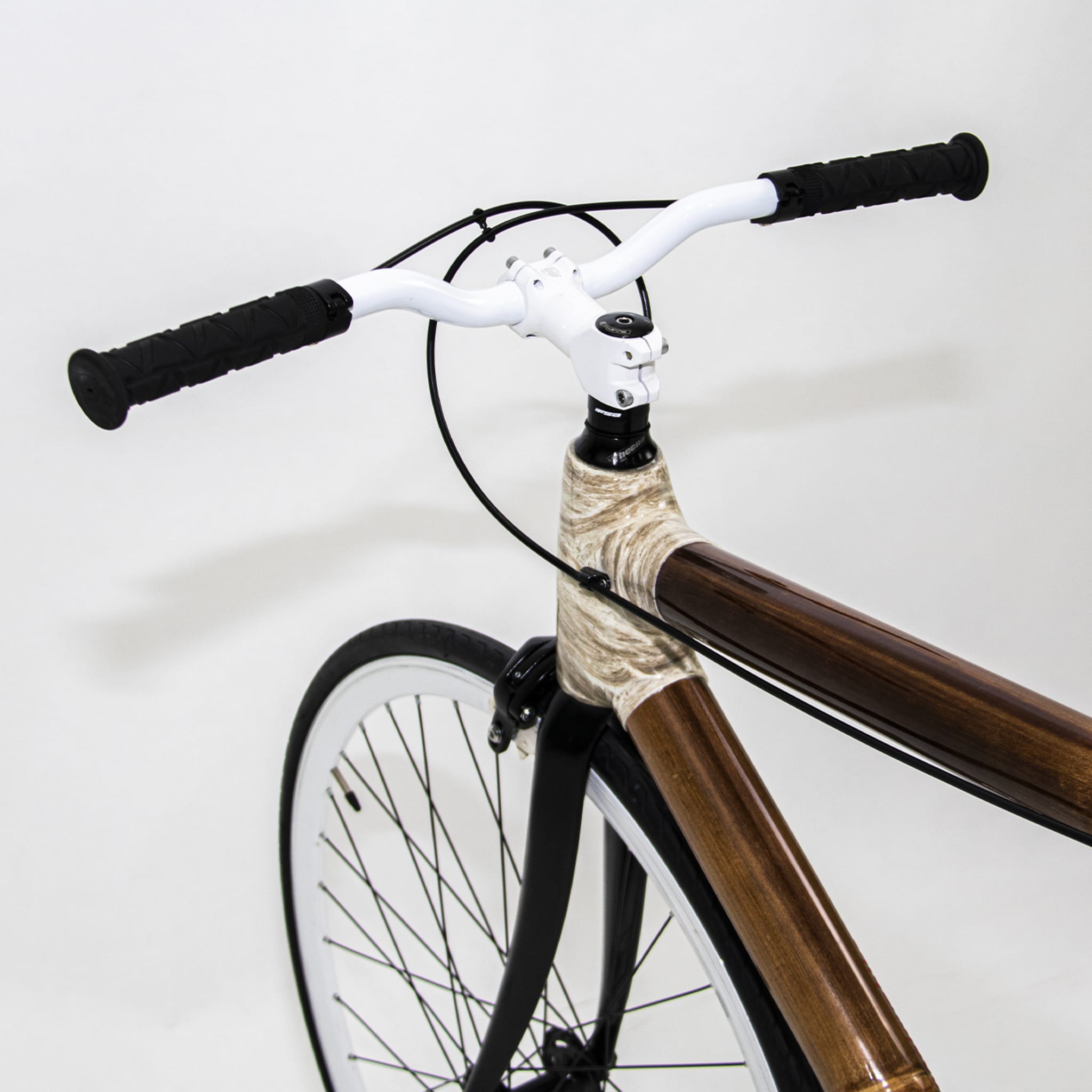 Bicicletta Gravel White Bamboo - Vista alternativa 4