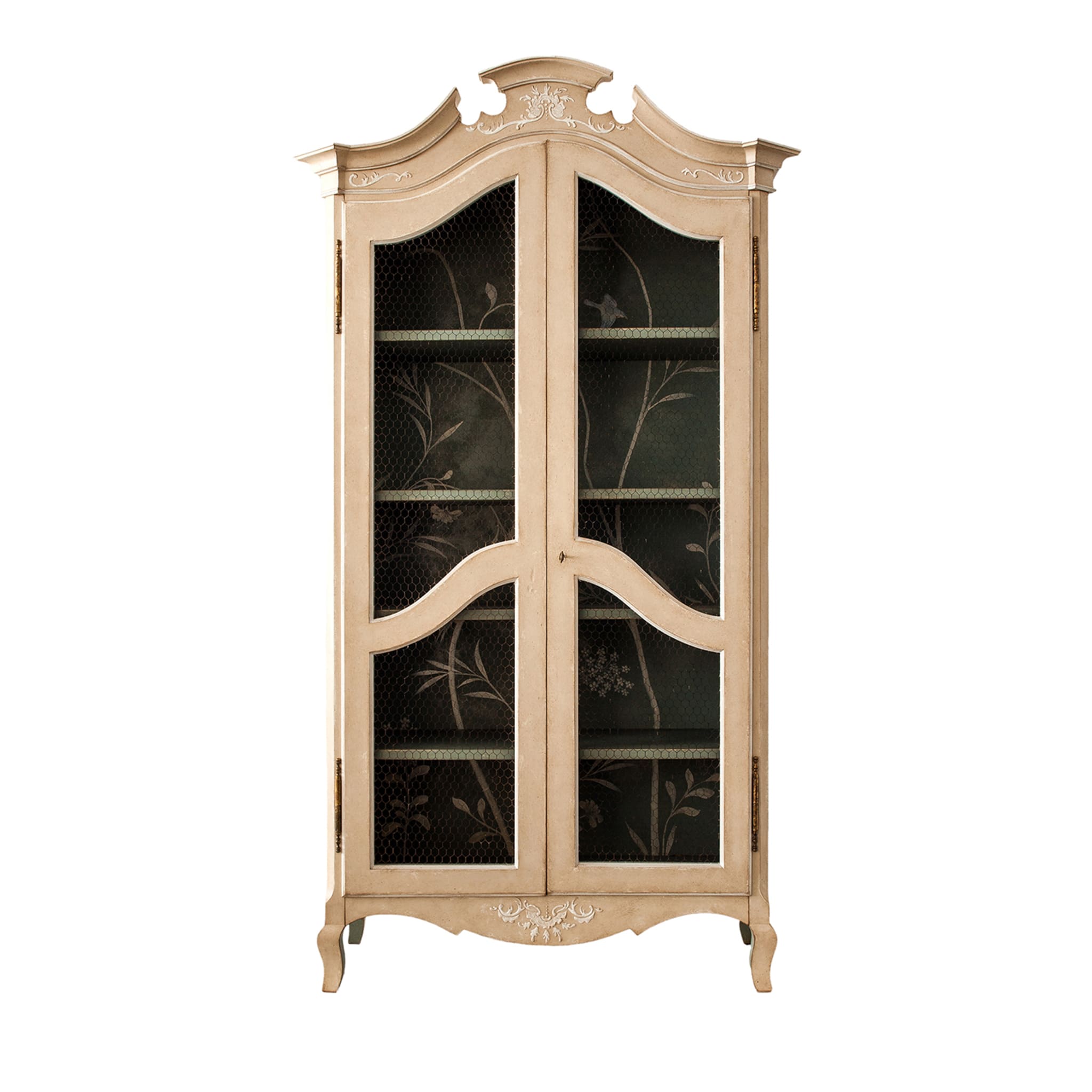 Light Taupe Padua Hutch with Green Growing Brenches - Main view