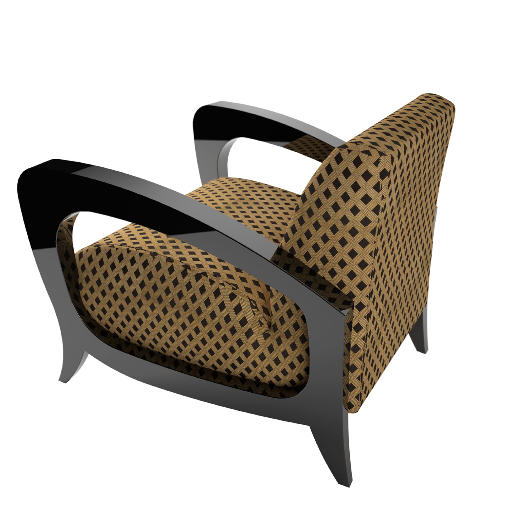 Shelly Black and Yellow Armchair by Giannella Ventura - Alternative view 2