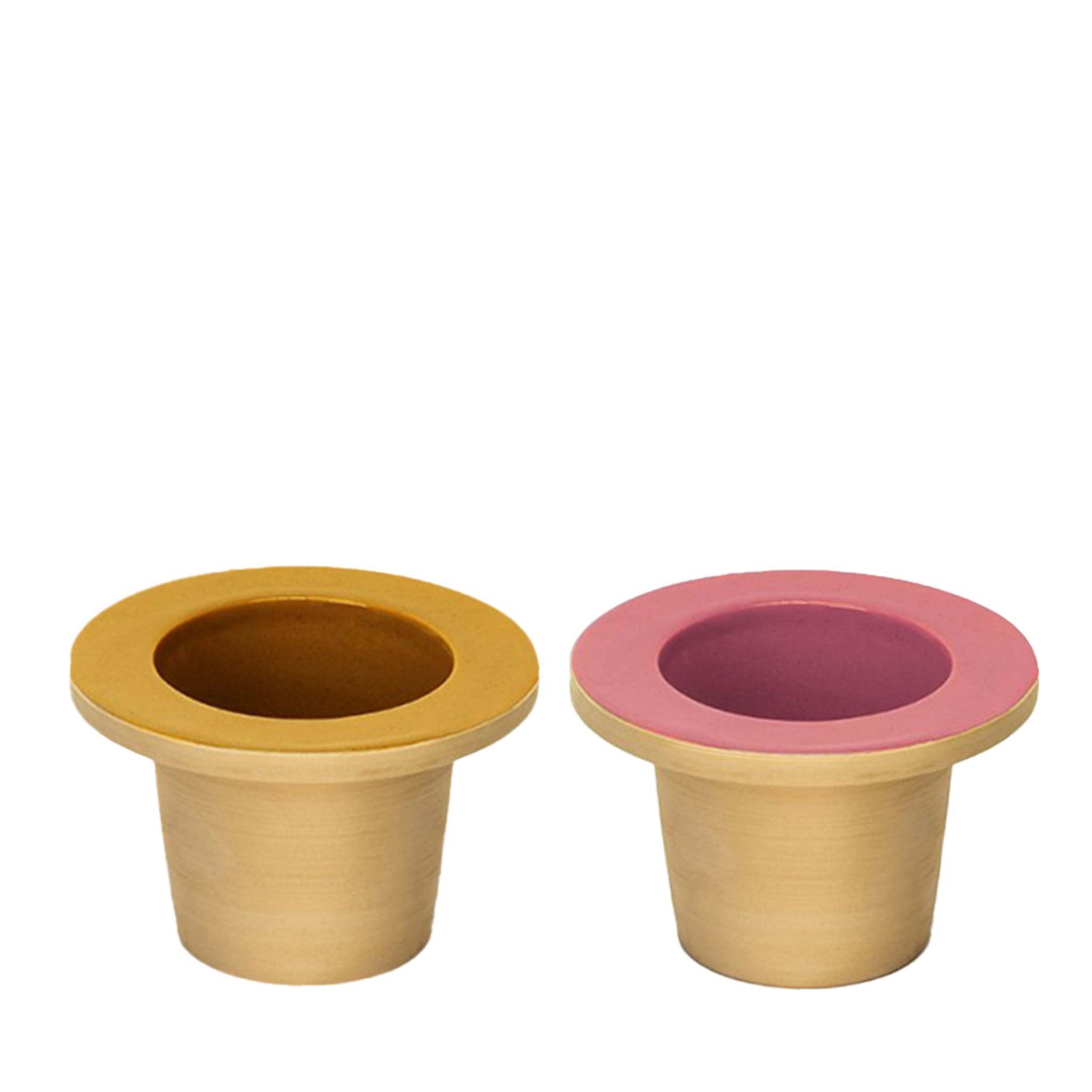Set of two Pofi Yellow and pink Cachepots - Main view