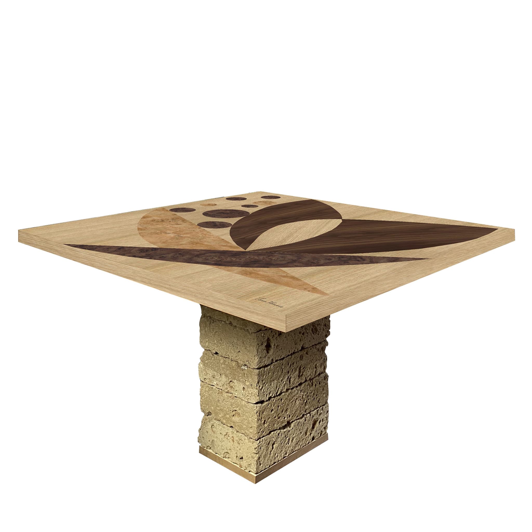 Tarsia Tables Tt8 Table carrée polychrome par Mascia Meccani - Vue alternative 2