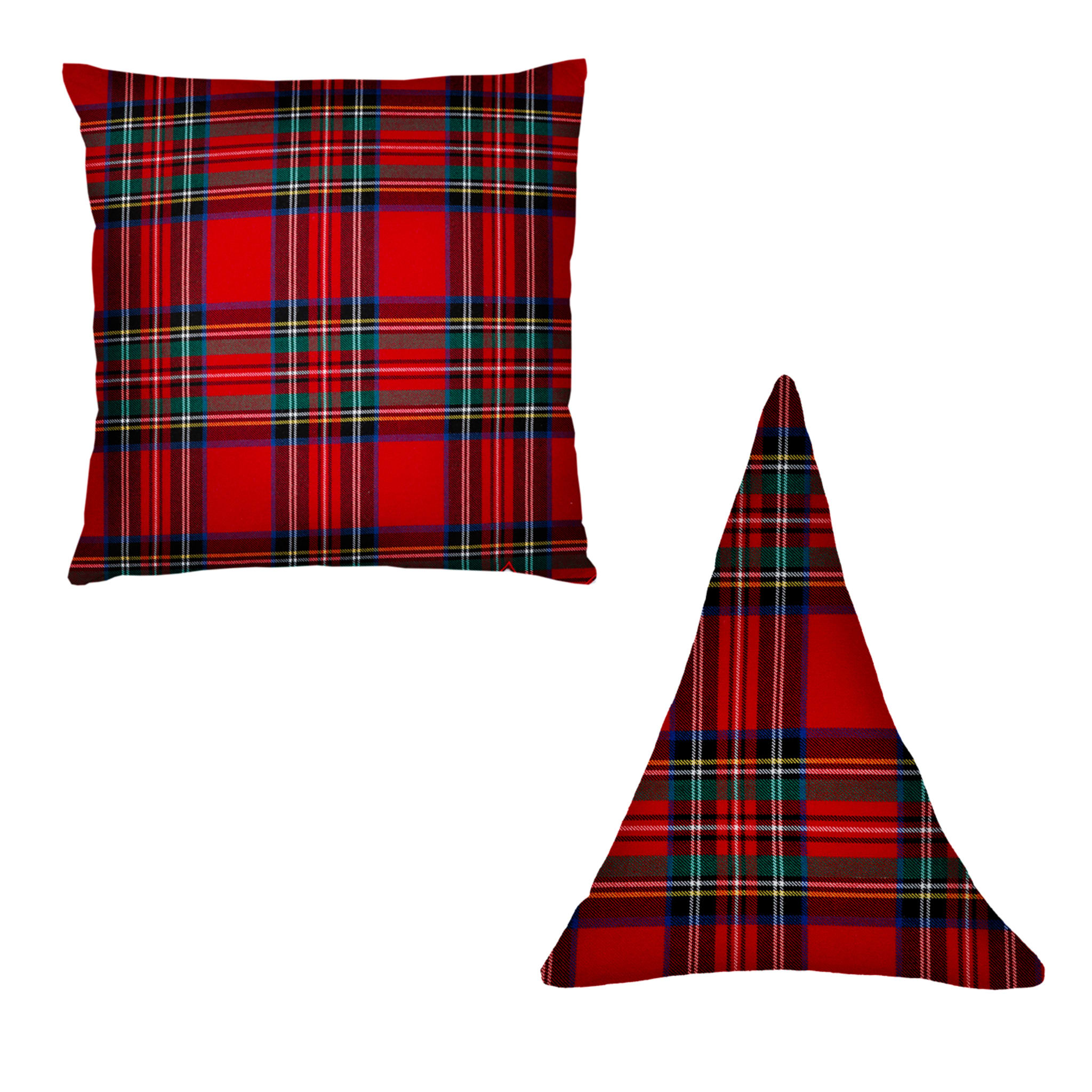 Red Tartan Set of 1 Cushion and 1 Cushion Tree - Main view