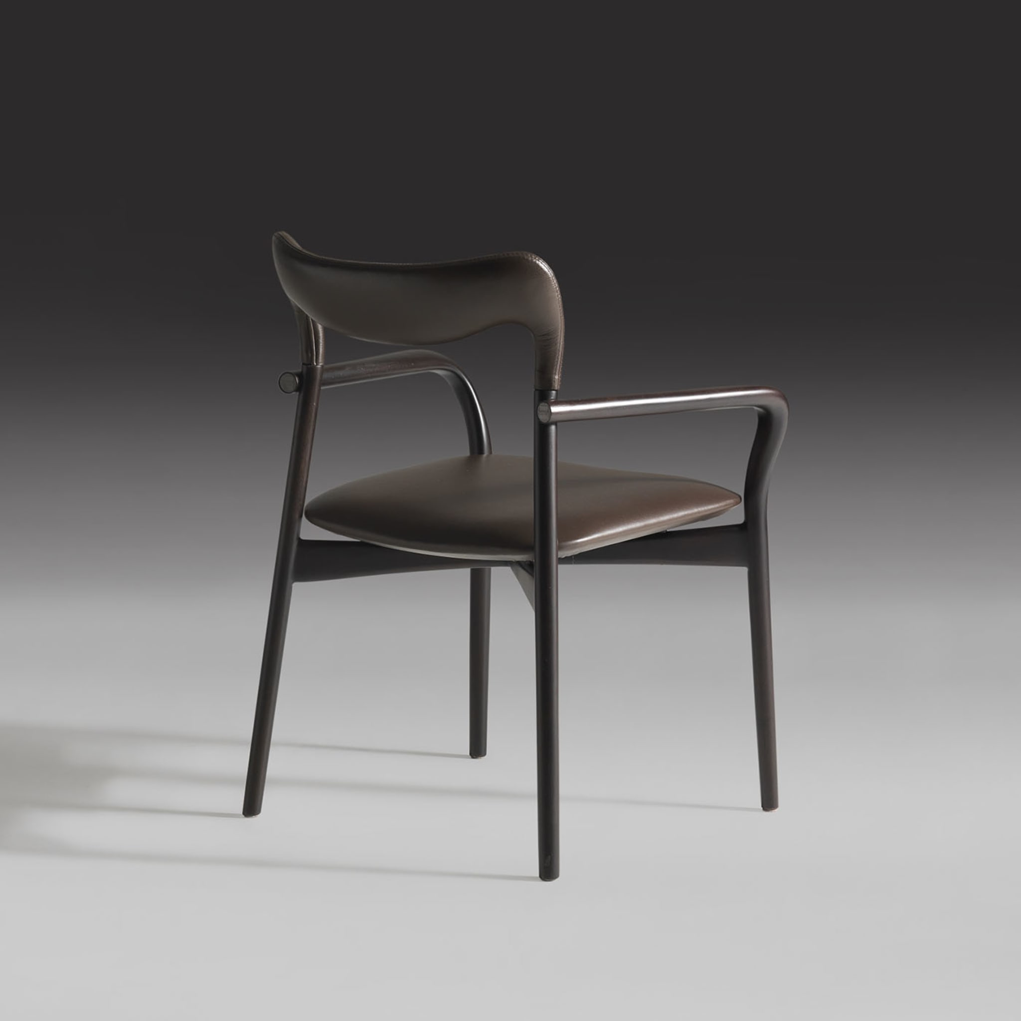 Achille Dark Leather Chair - Alternative view 1