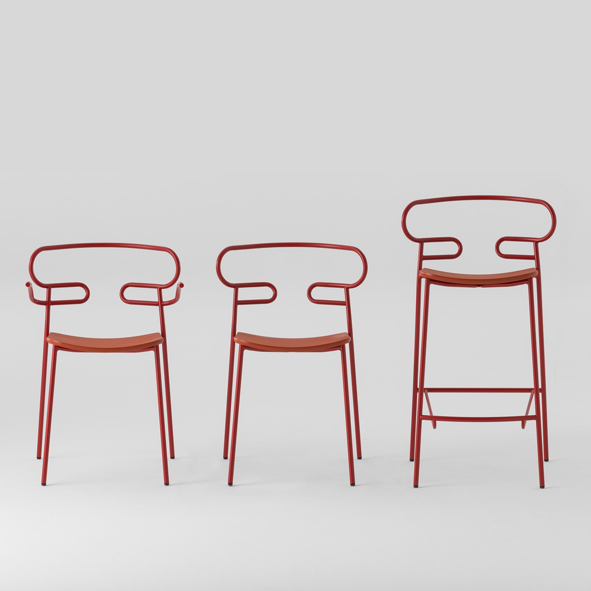 Genoa Red Armchair by Cesare Ehr - Alternative view 2