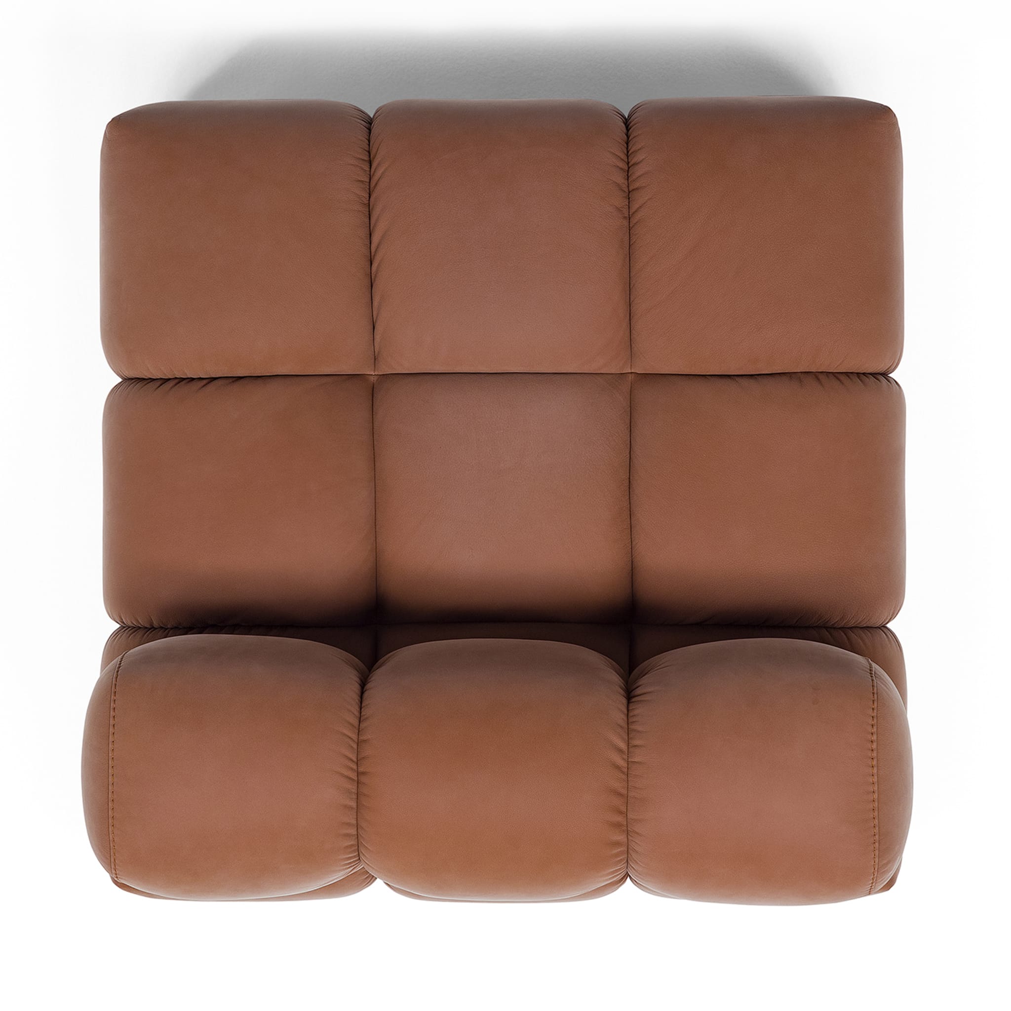 Sacai 4-Module Brown Leather Sofa - Alternative view 4