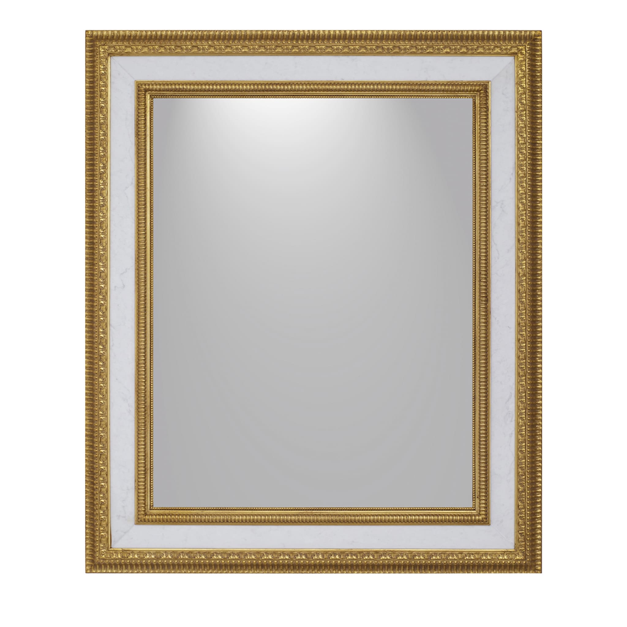 Espejo de marco moderno de Carrara blanco - Vista principal