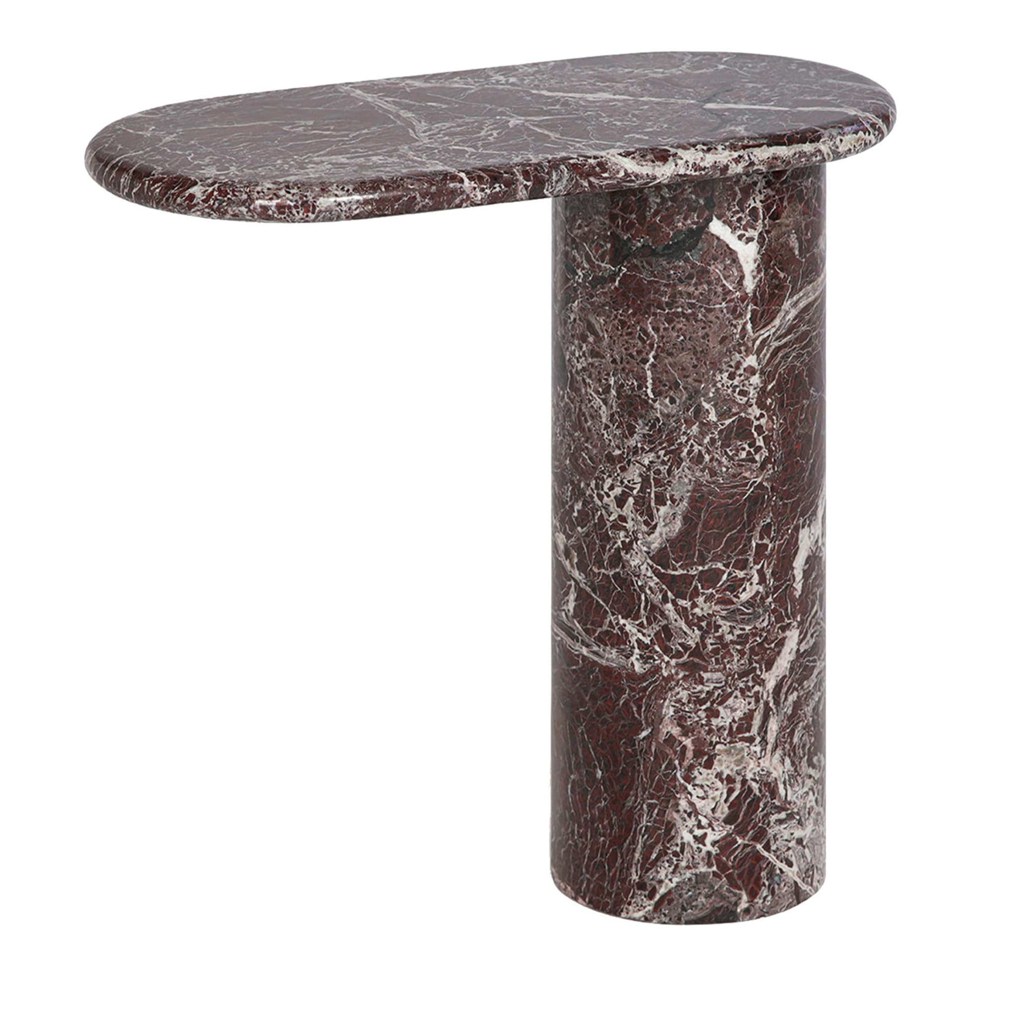 Cantilever L Rosso Levanto Marble End Table by Matteo Zorzenoni - Main view