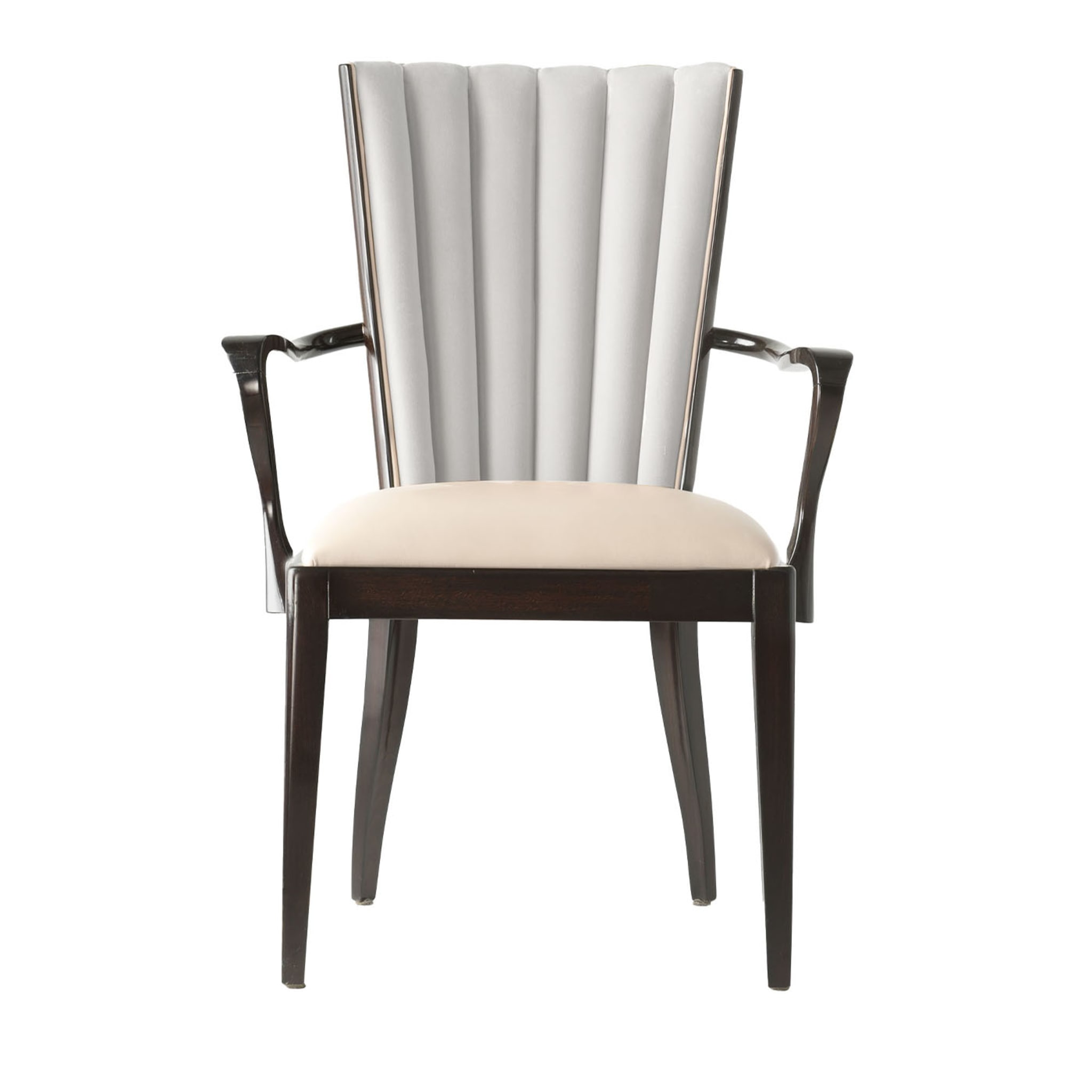 Eternity Channeled White Armchair - Main view