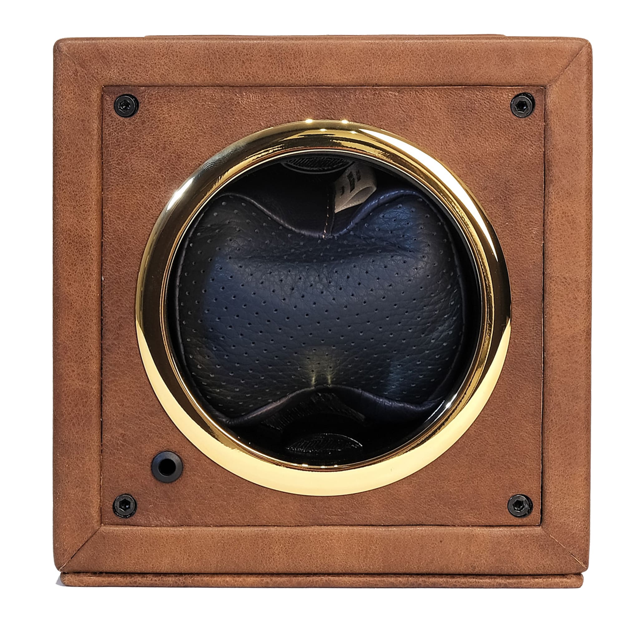 MT Mini Brown & Blue Leather Watch Winder  - Main view