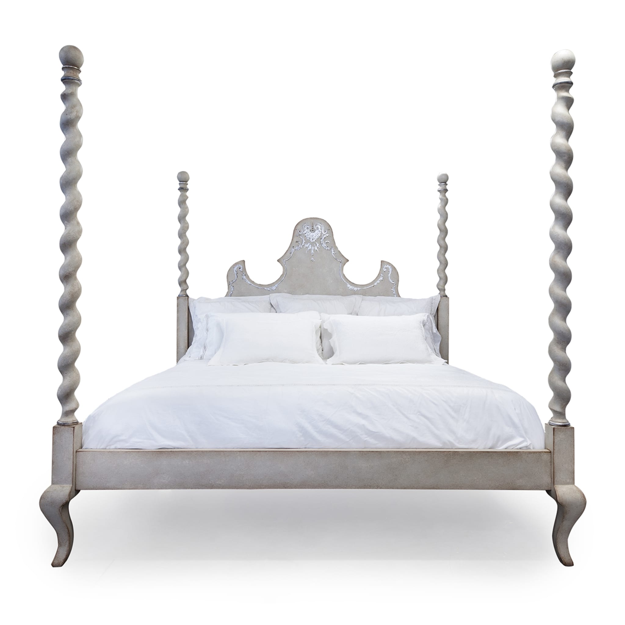 Giotto Silver Textural Decorations King Size Bed - Alternative view 2