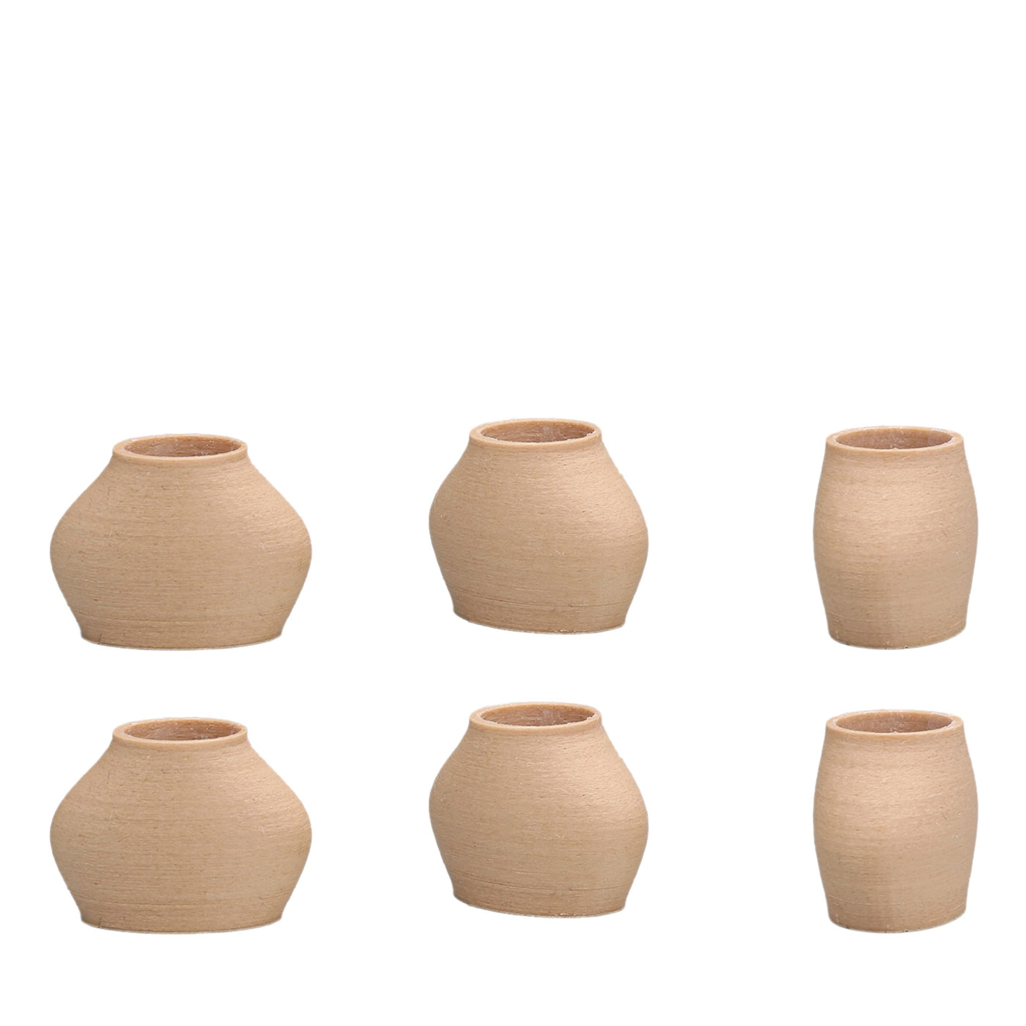 SIRENA ENTRY SET OF 6 WOOD CANDLE HOLDERS - Main view