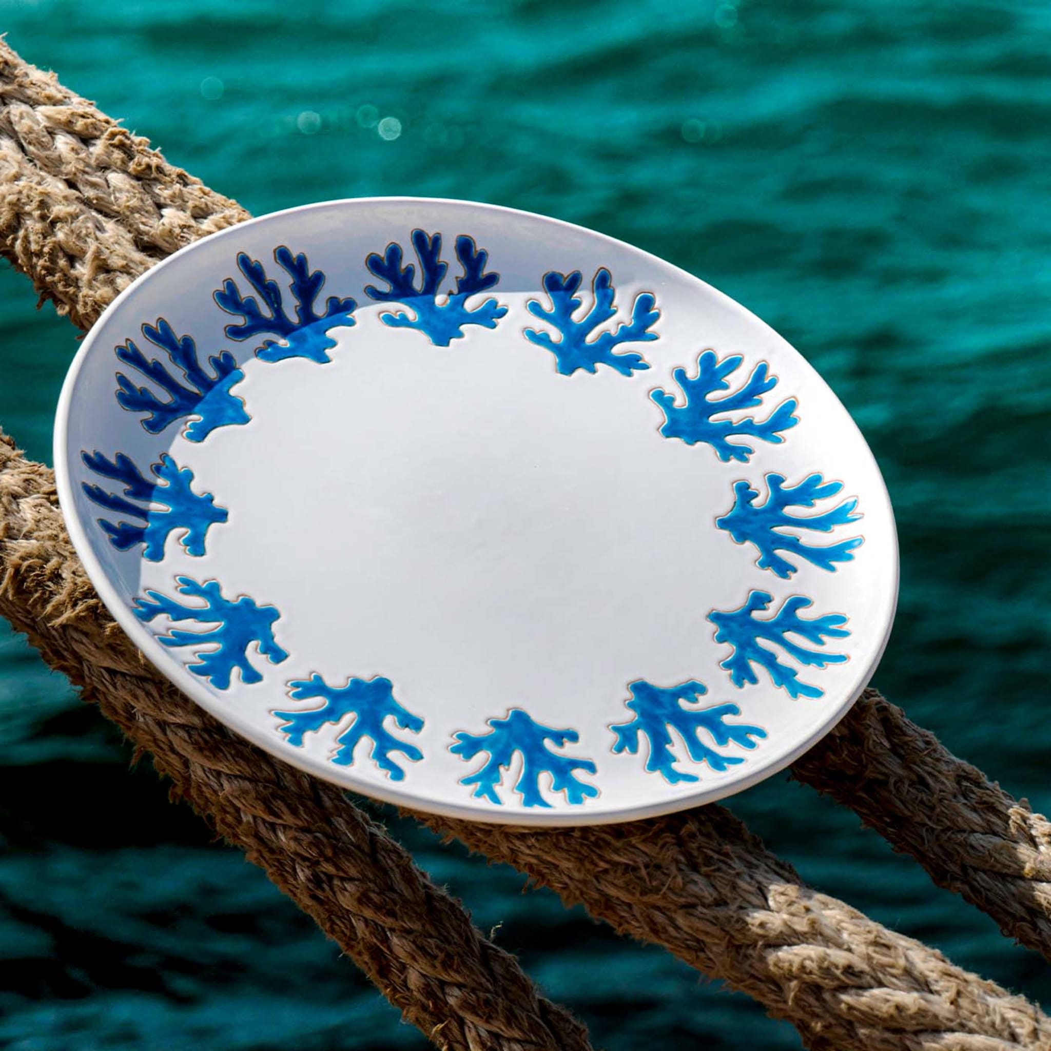 Corallo Turquoise Round Dinner Plate - Alternative view 3
