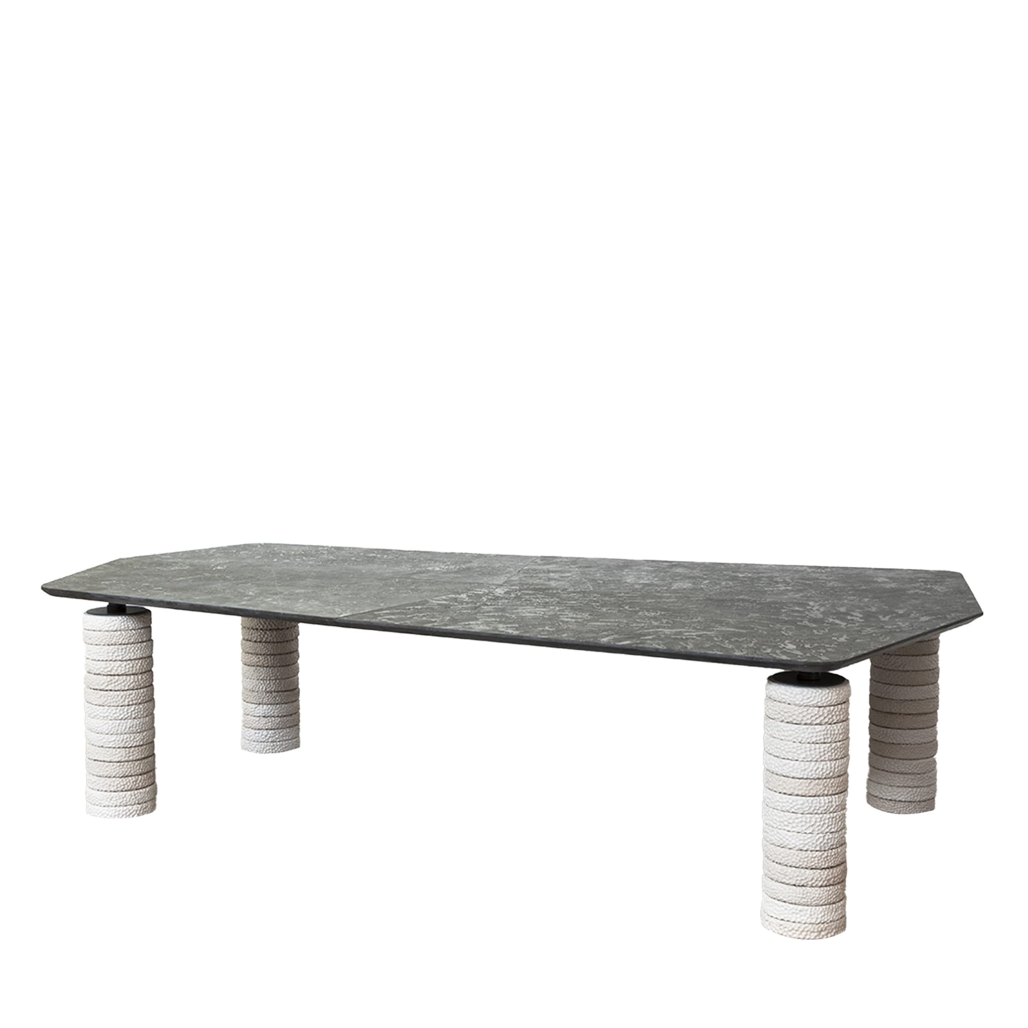 Tavolo Manta grigio e bianco - Vista principale