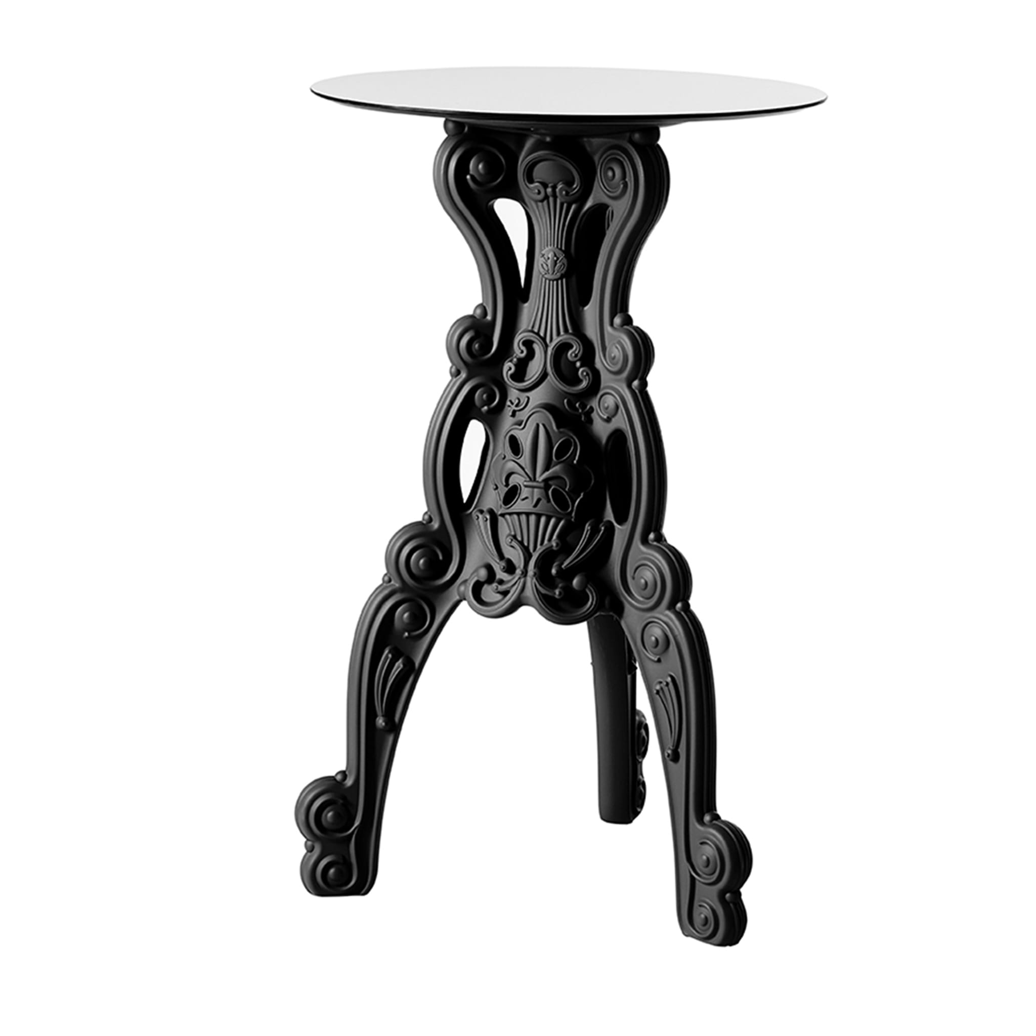 Master of Love Black Bistro Table with Round Top - Main view
