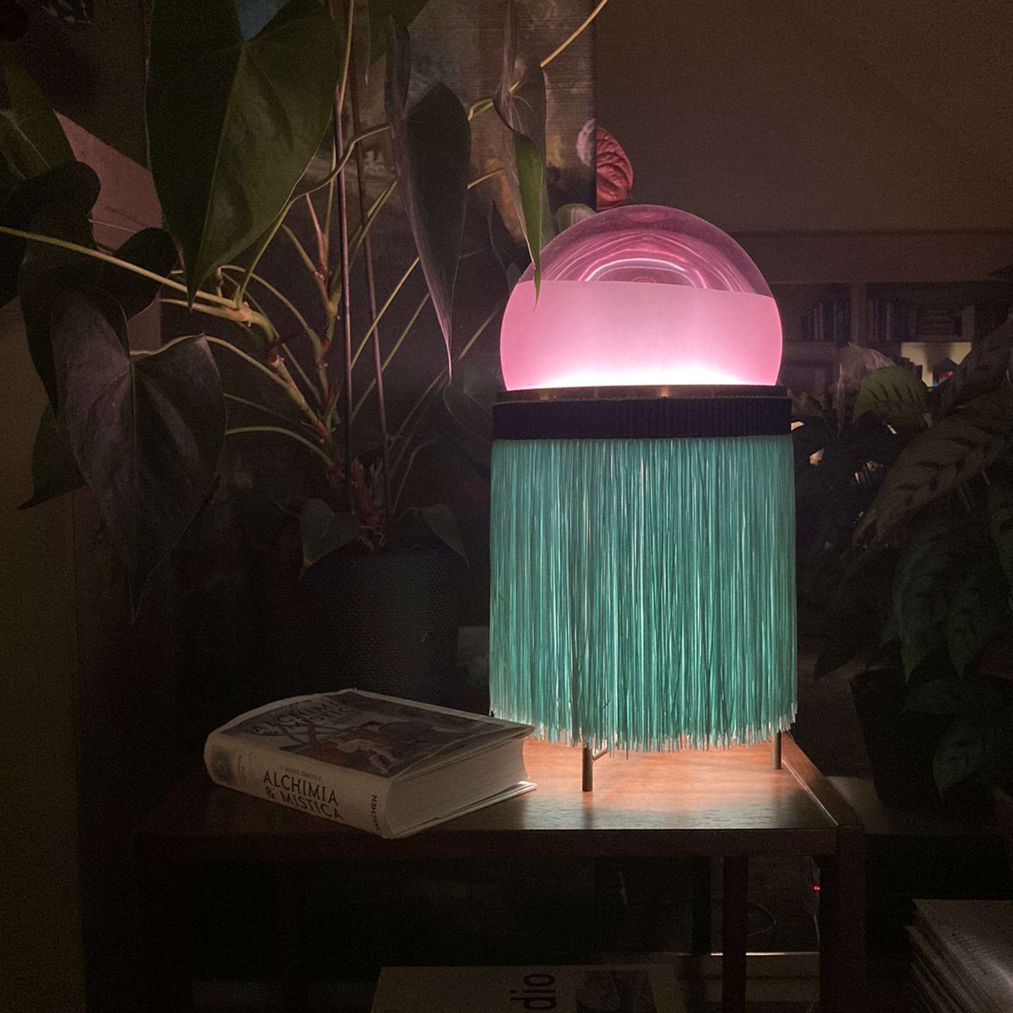 Normanna Medium Floor Lamp in Amethyst Pink and Aqua Green by Vi+M - Alternative view 2