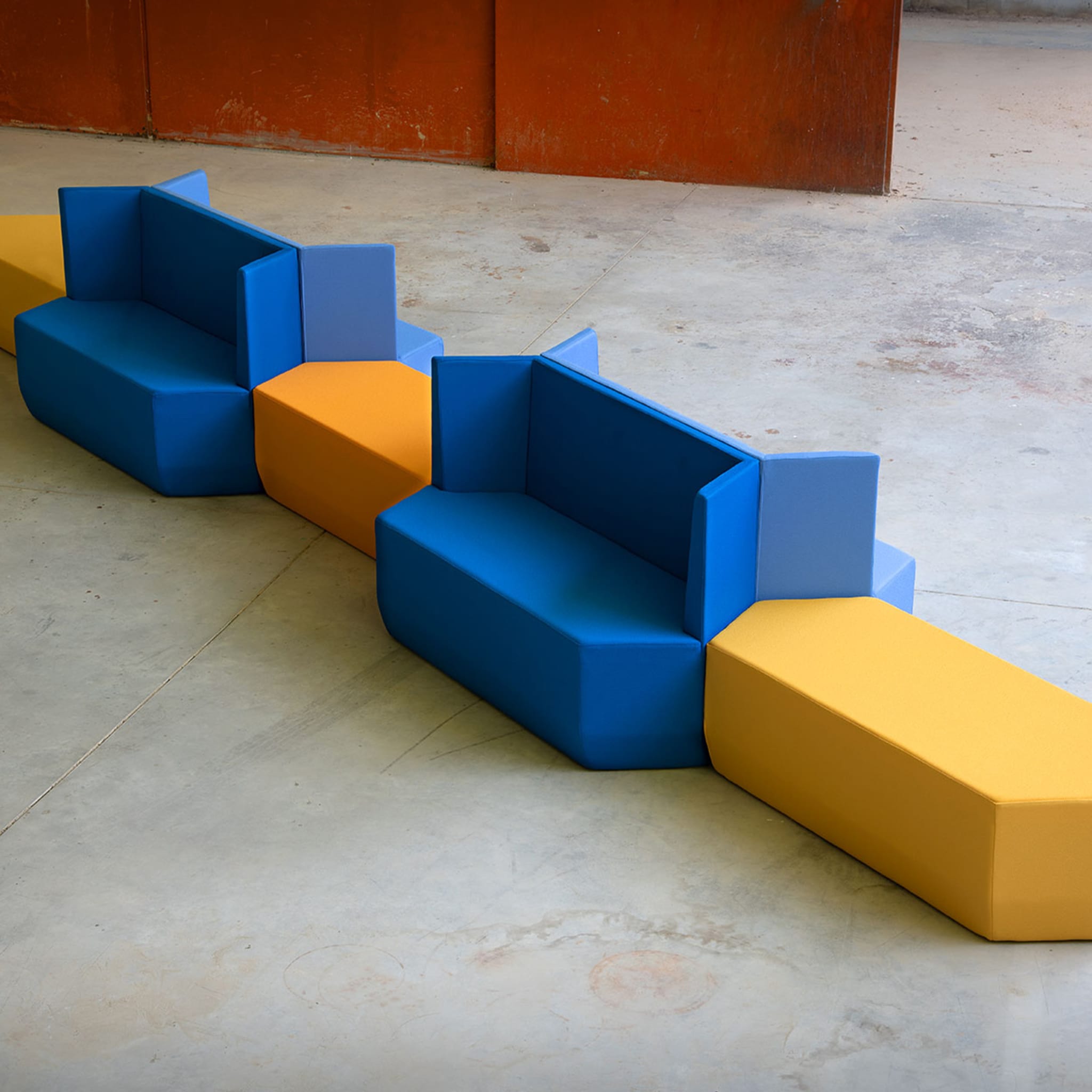 Tigram Hexagonal Mustard Bench by Italo Pertichini - Alternative view 3