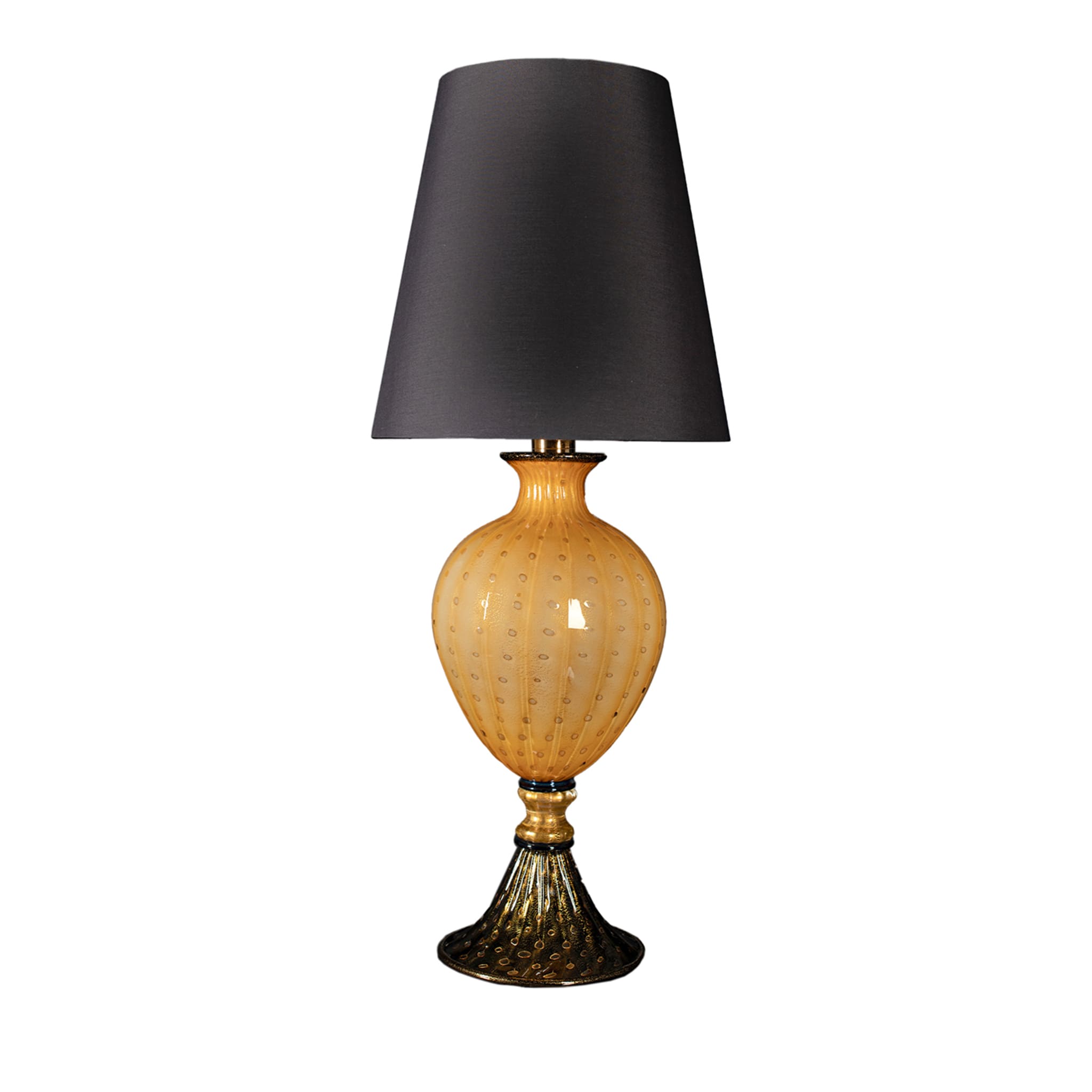 Amber and Black Table Lamp  - Main view