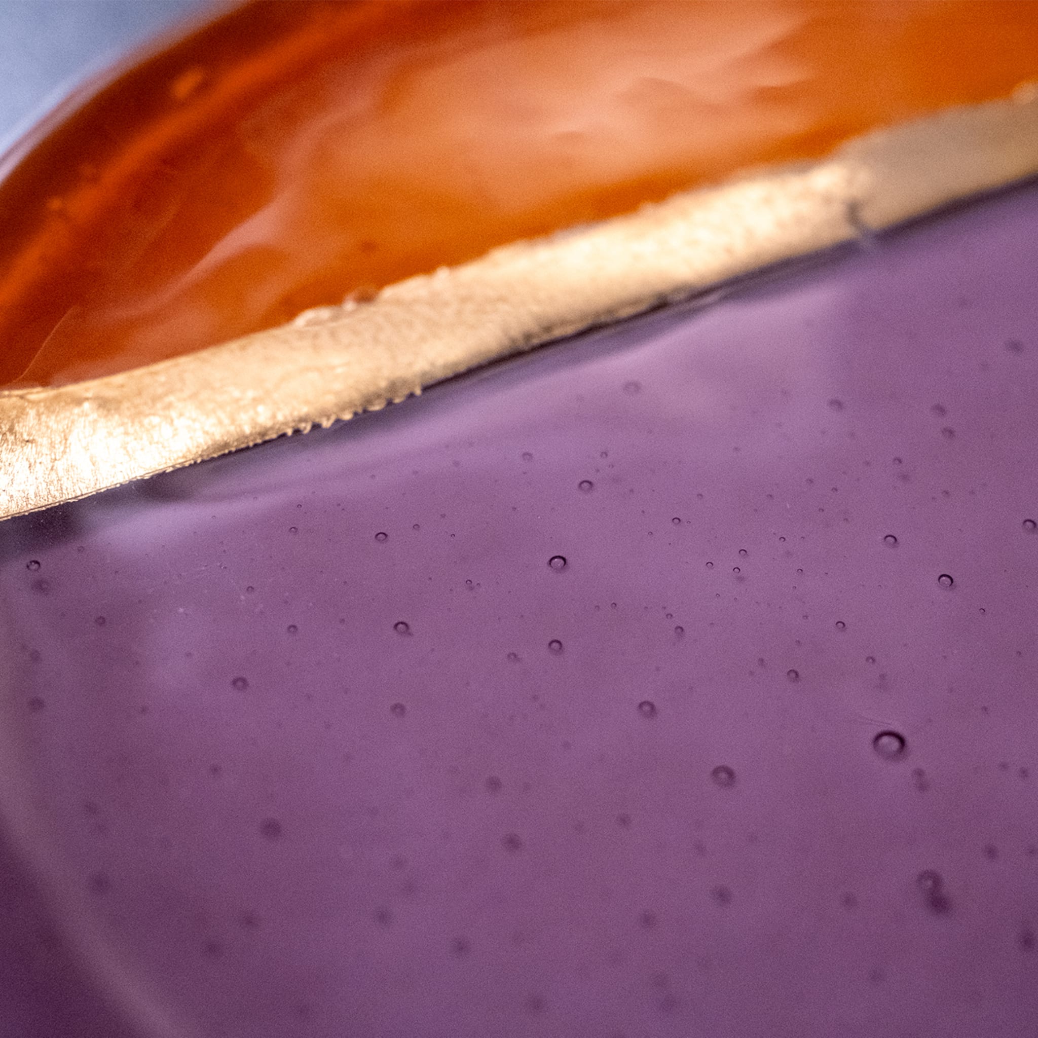 Set of 2 Violet and Orange Dessert Plates - Alternative view 1