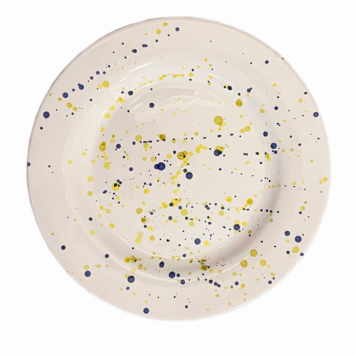 Astratto Yellow & Blue Set of 2 Plates by Caterina Aquinardi - Materia Ceramica