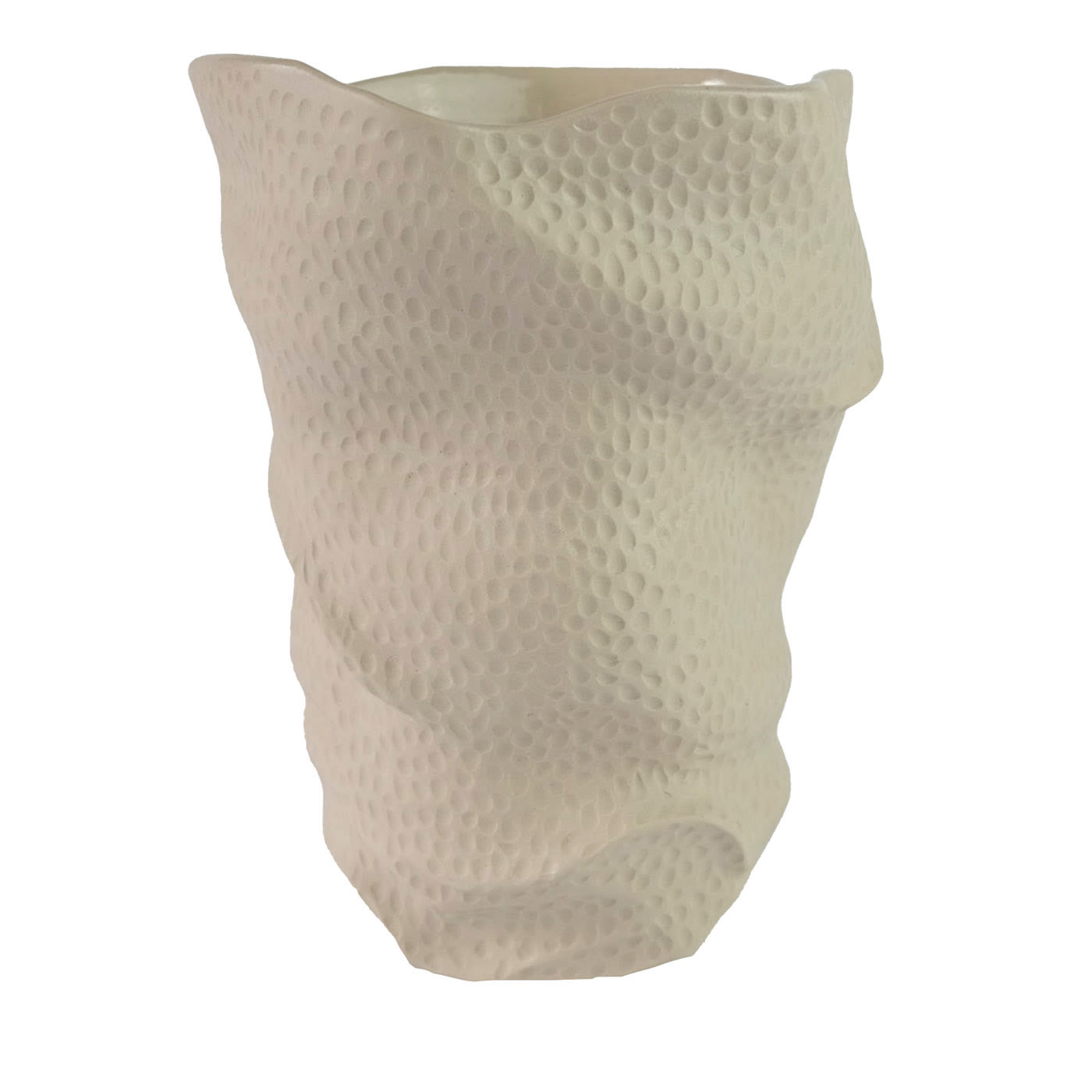 Dots White Vase #2 - FC Ceramics