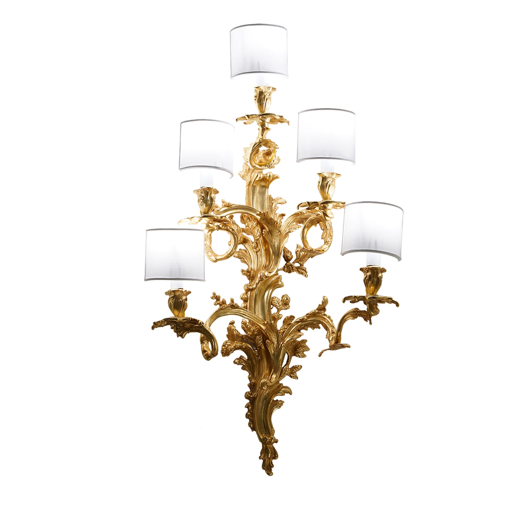 Louis XV-Style 5-Light Gold Wall Lamp - Main view