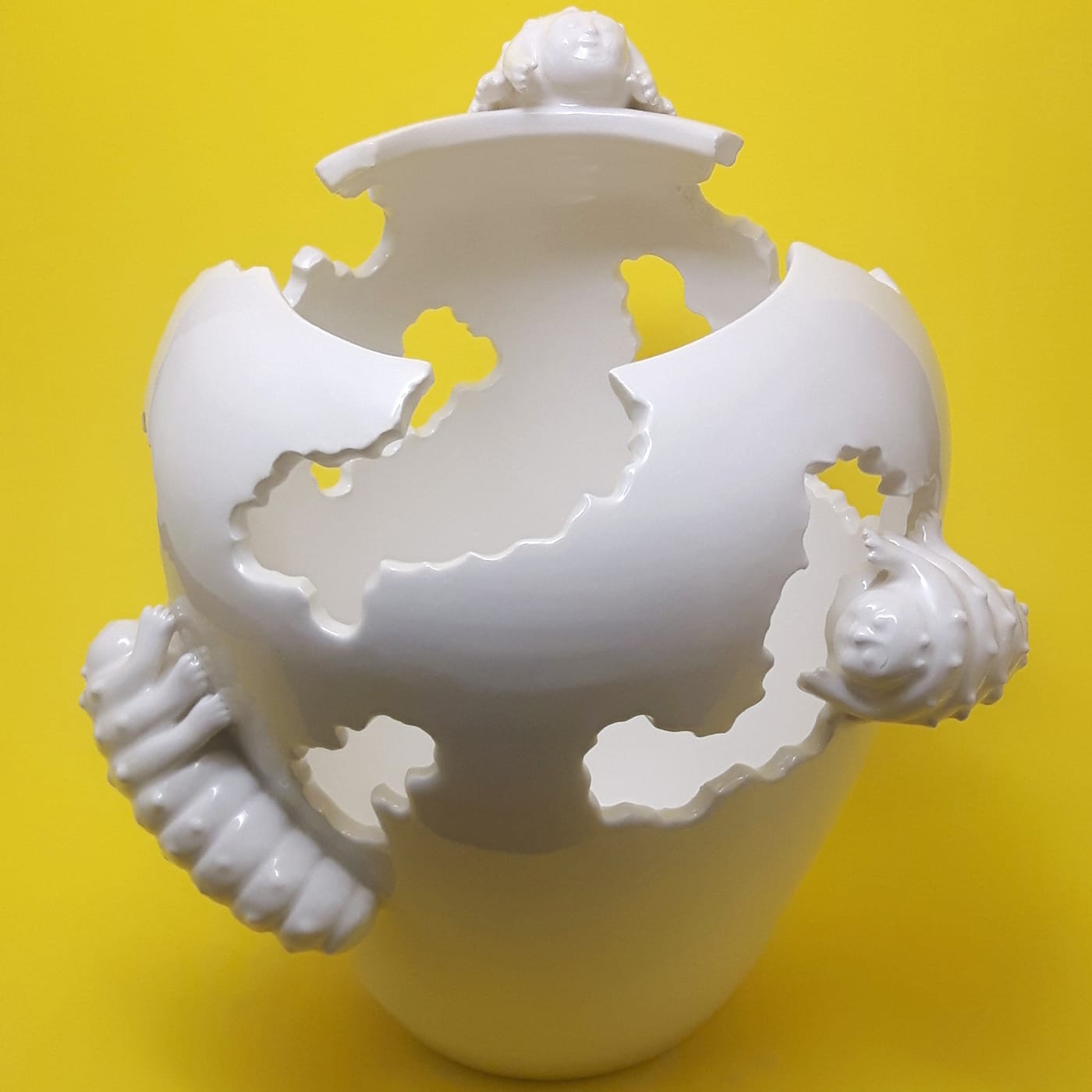 Nature Brucato White Vase - Jimmy D. Lanza