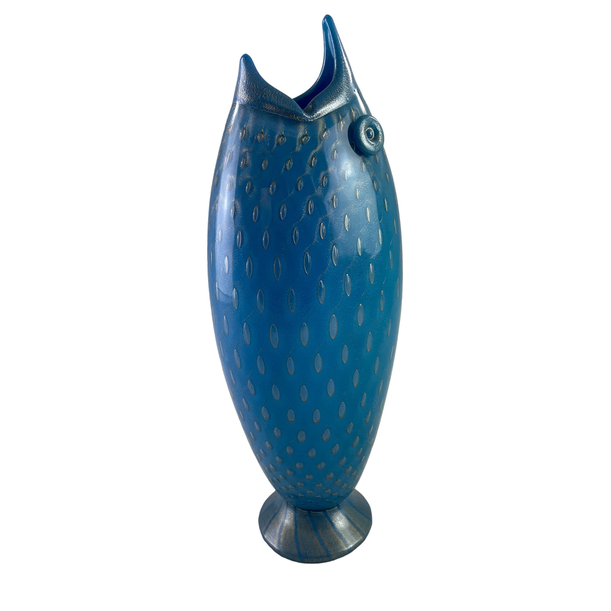 Pesce Zoomorphic Blue Glass Vase - Alternative view 2