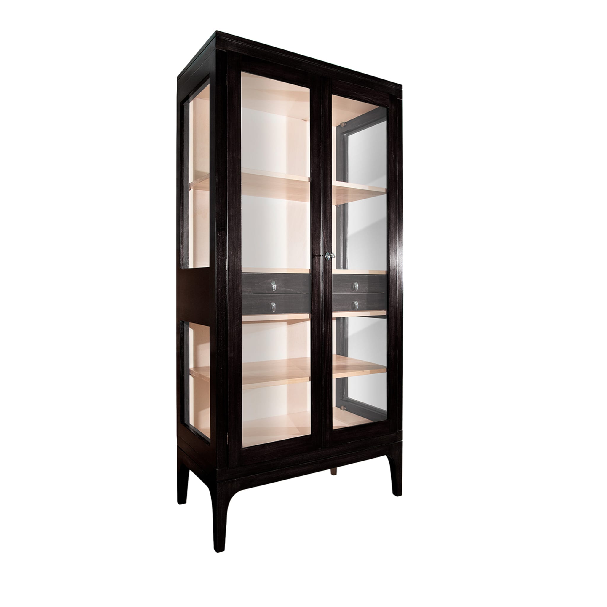 Elsa 2-Door Black Display Cabinet by Eugenio Gambella - Vue principale