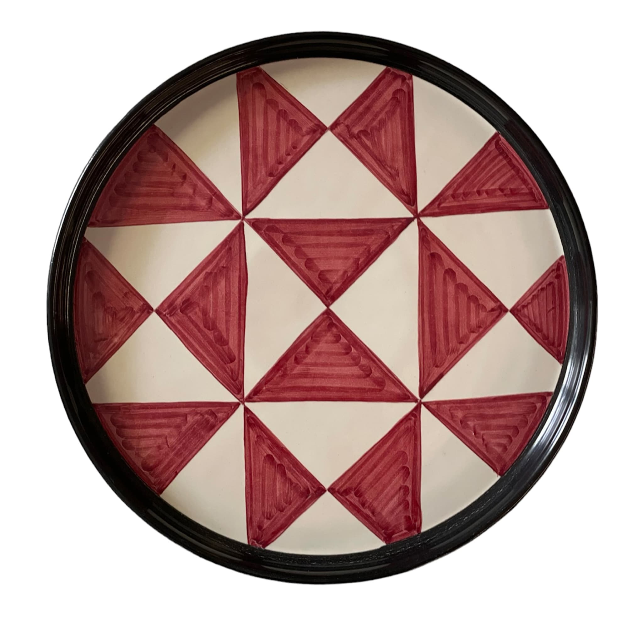 Red Triangle Round Tray - Main view