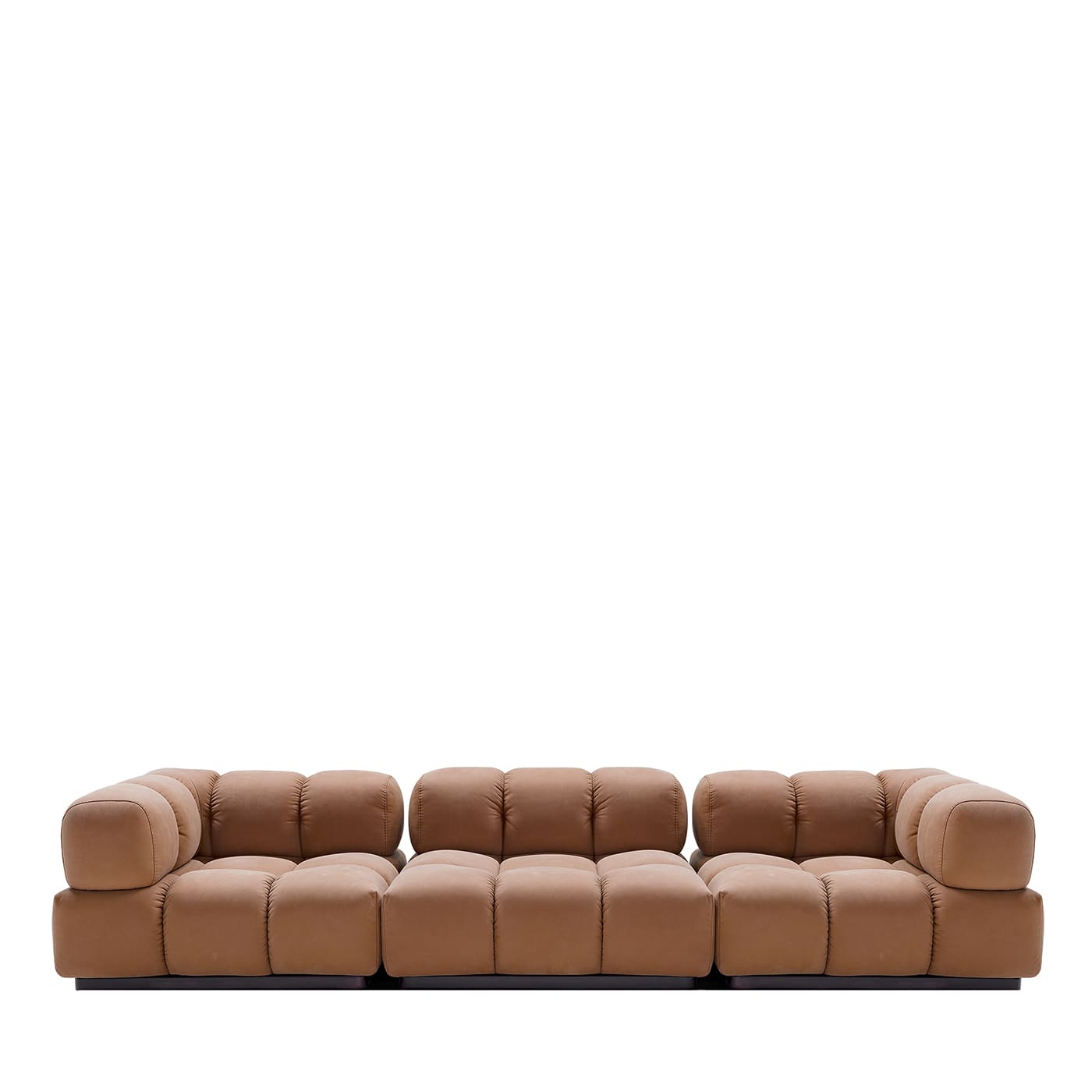 Sacai 3-Module Brown Leather Sofa - Franco Ferri
