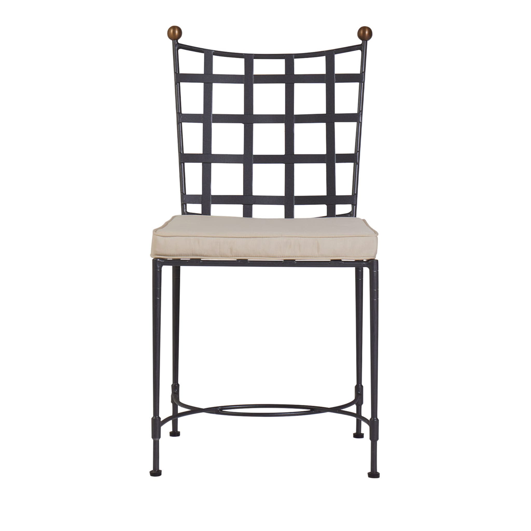 Crossweave Cushioned Wrought Iron Chair DMG Fiesole Artemest