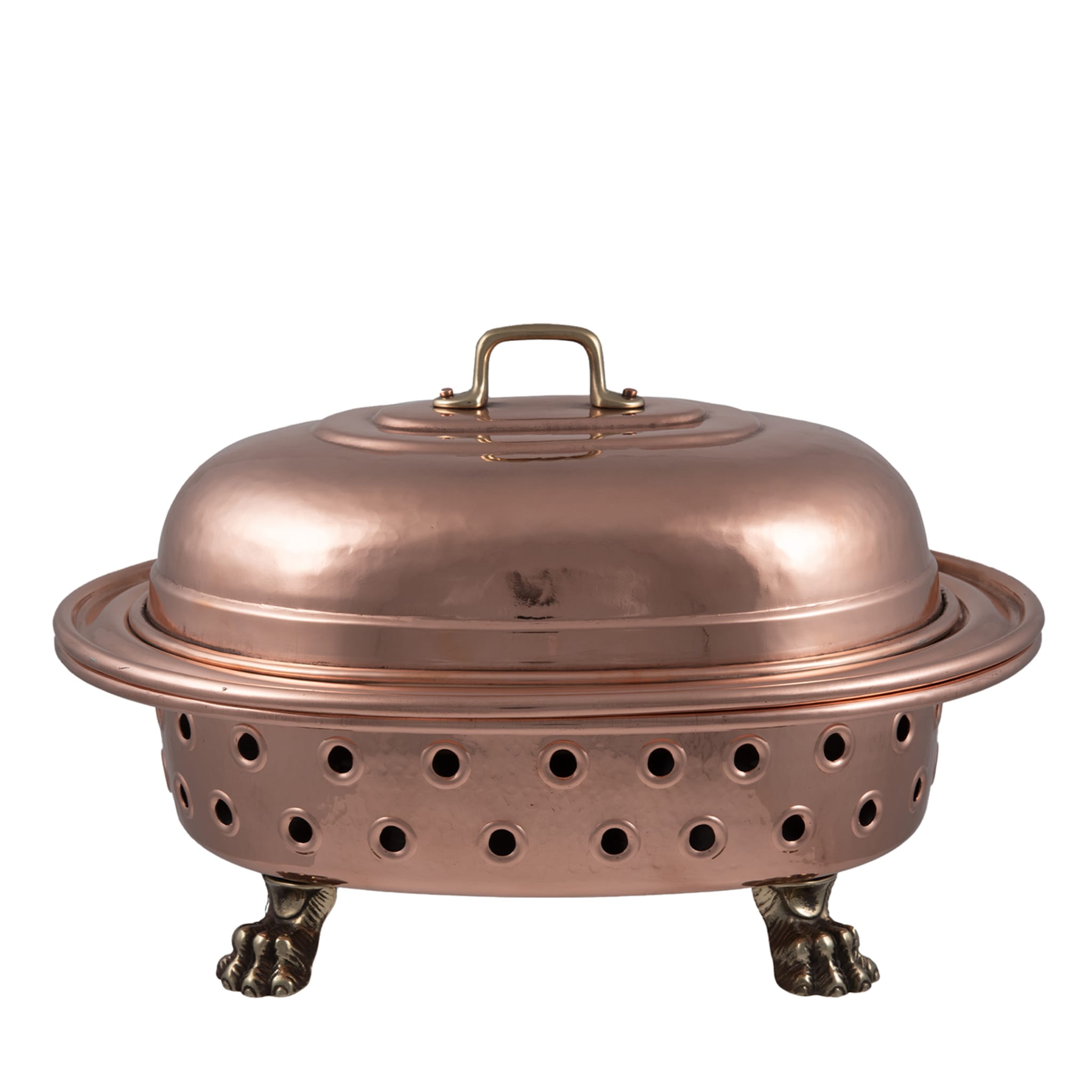 Copper Chafing Dish with Zoomorphic Feet - Main view