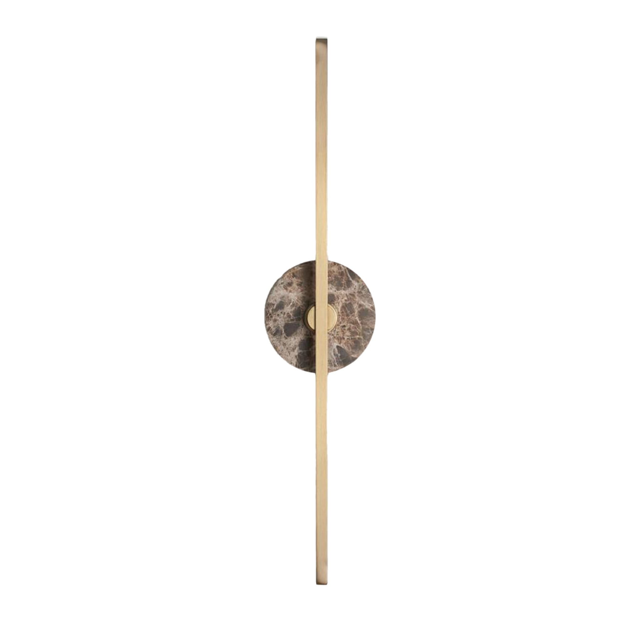 "Essential Stick" in Satin Brass and Brown Emperador Marble - Main view