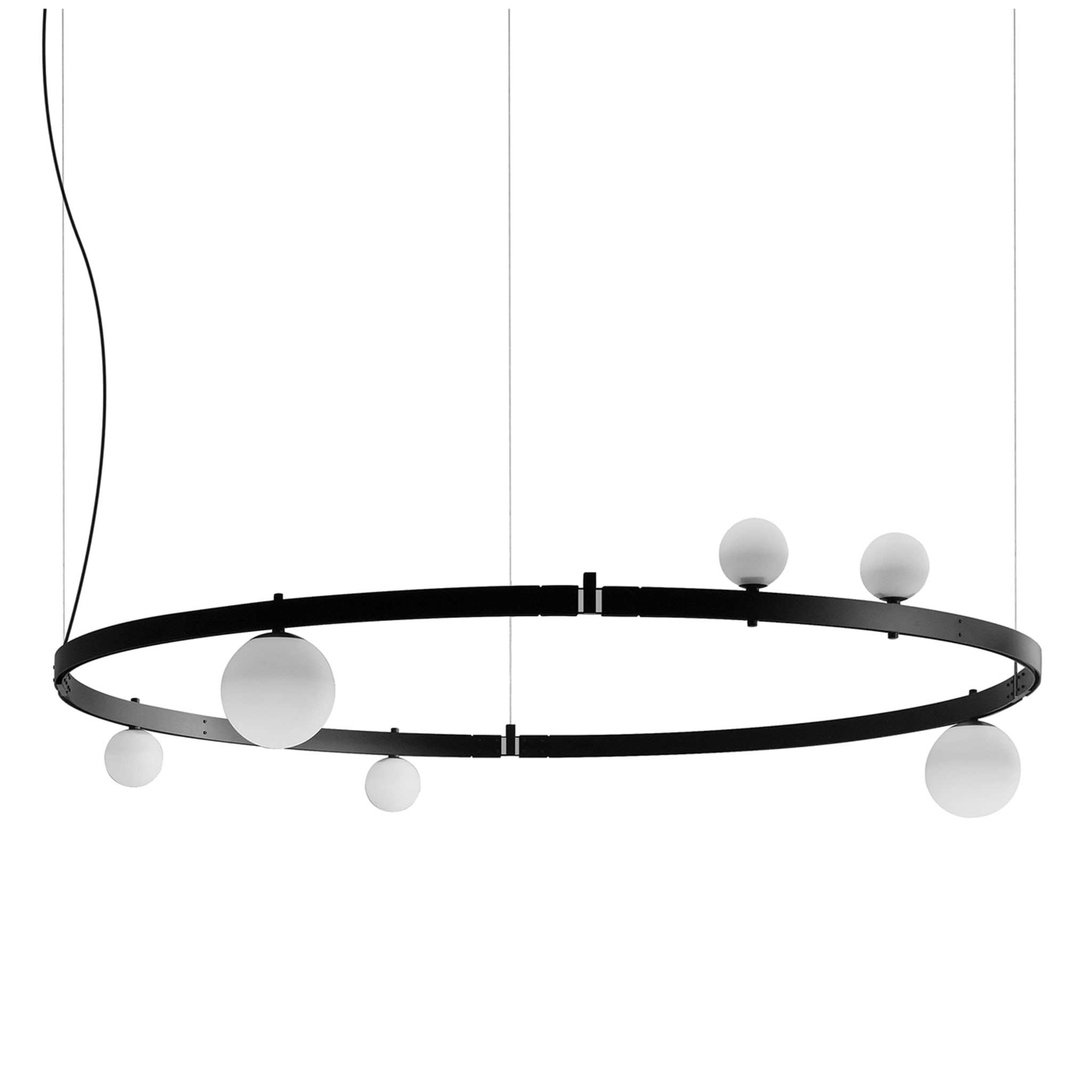 Stant 6-Light Large Circular Black Chandelier - Main view