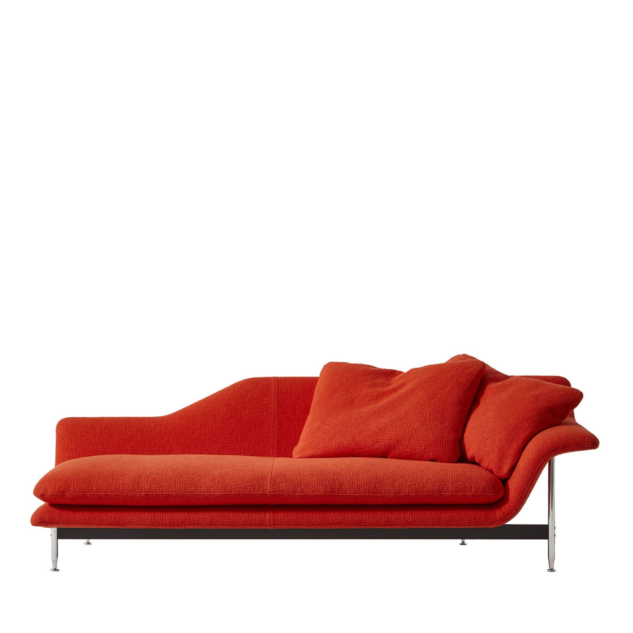 Esosoft Right-Sided Orange Chaise Longue by Antonio Citterio - Main view