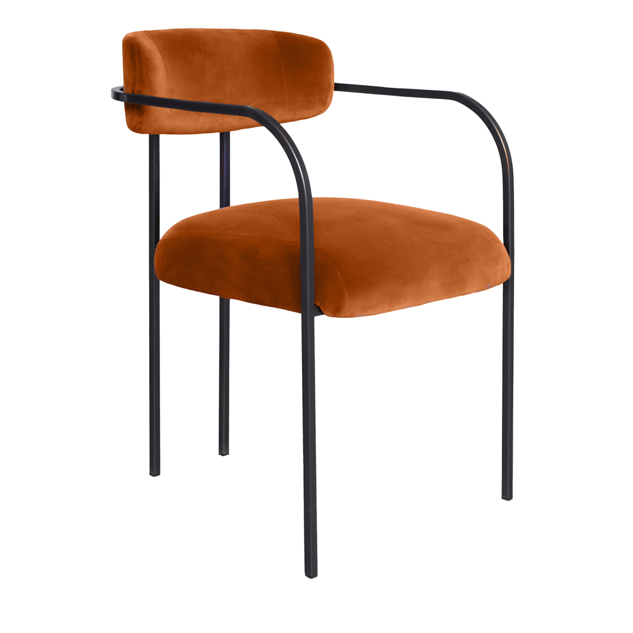 Rebecca Burnt Orange Velvet Dining Chair - Main view