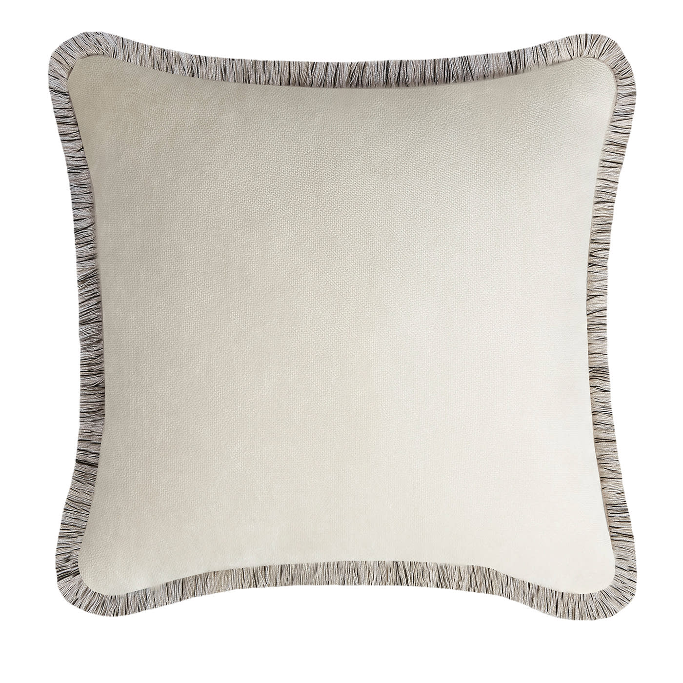 Artic Velvet White Happy Cushion - LO Decor