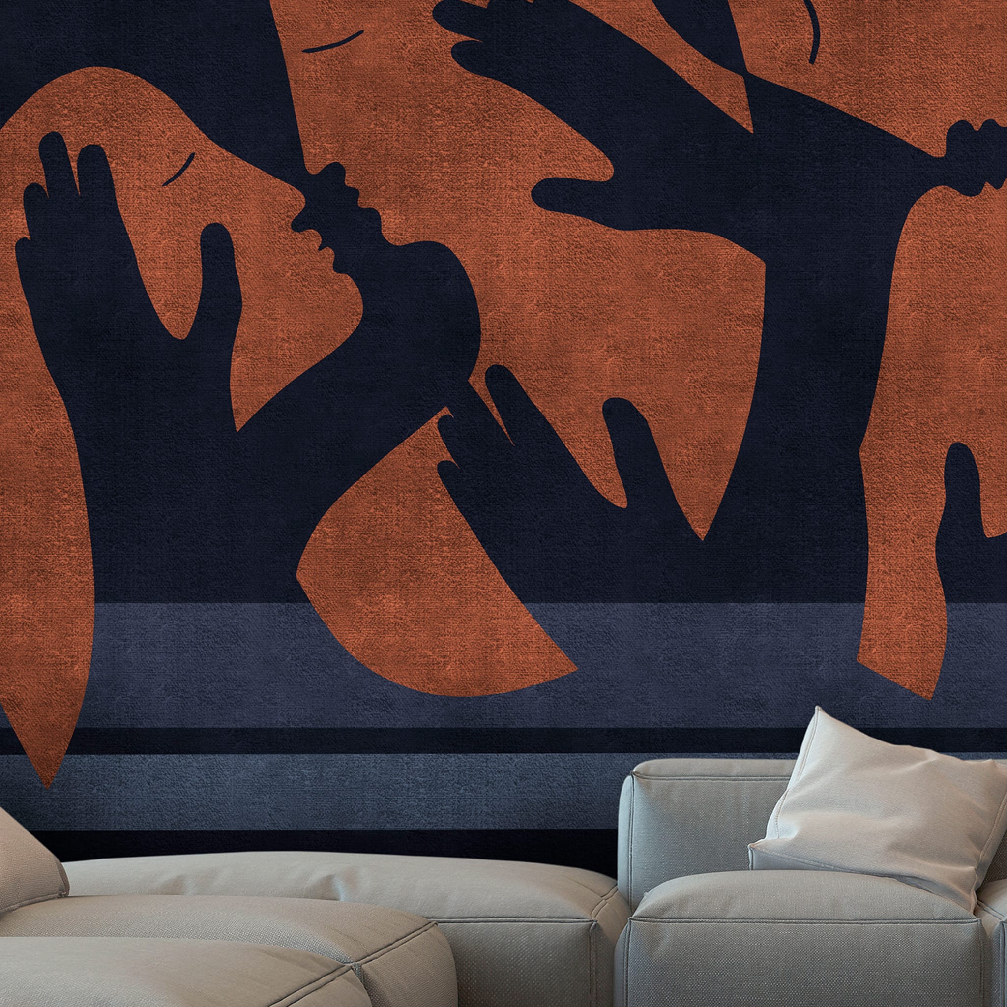 Dark blue Kisses Season 1 Textured Wallpaper - Alternative view 1