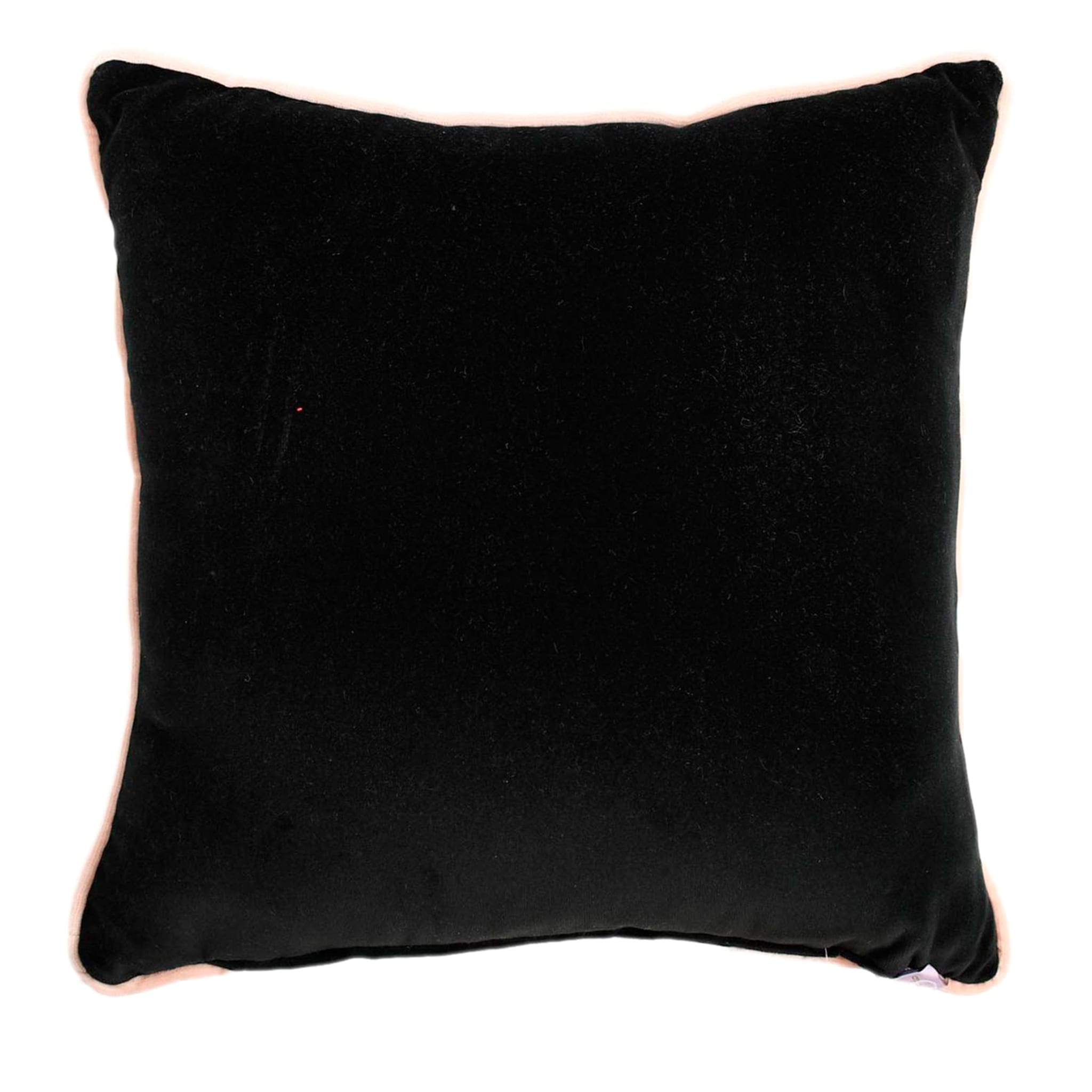 Decorative Carrè Cushion in Micro-Patterned jacquard fabric - Alternative view 1