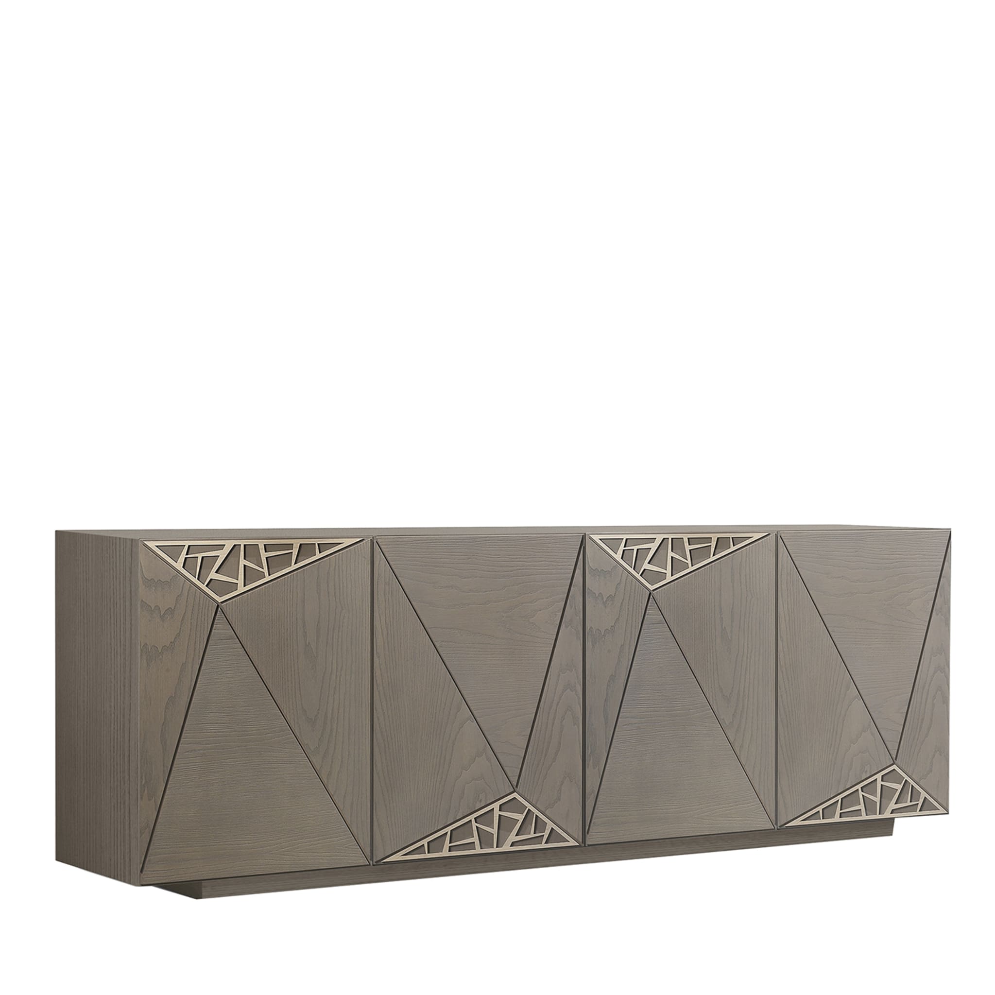 Geometric-Style 4-Door Sideboard with Fretwork - Main view