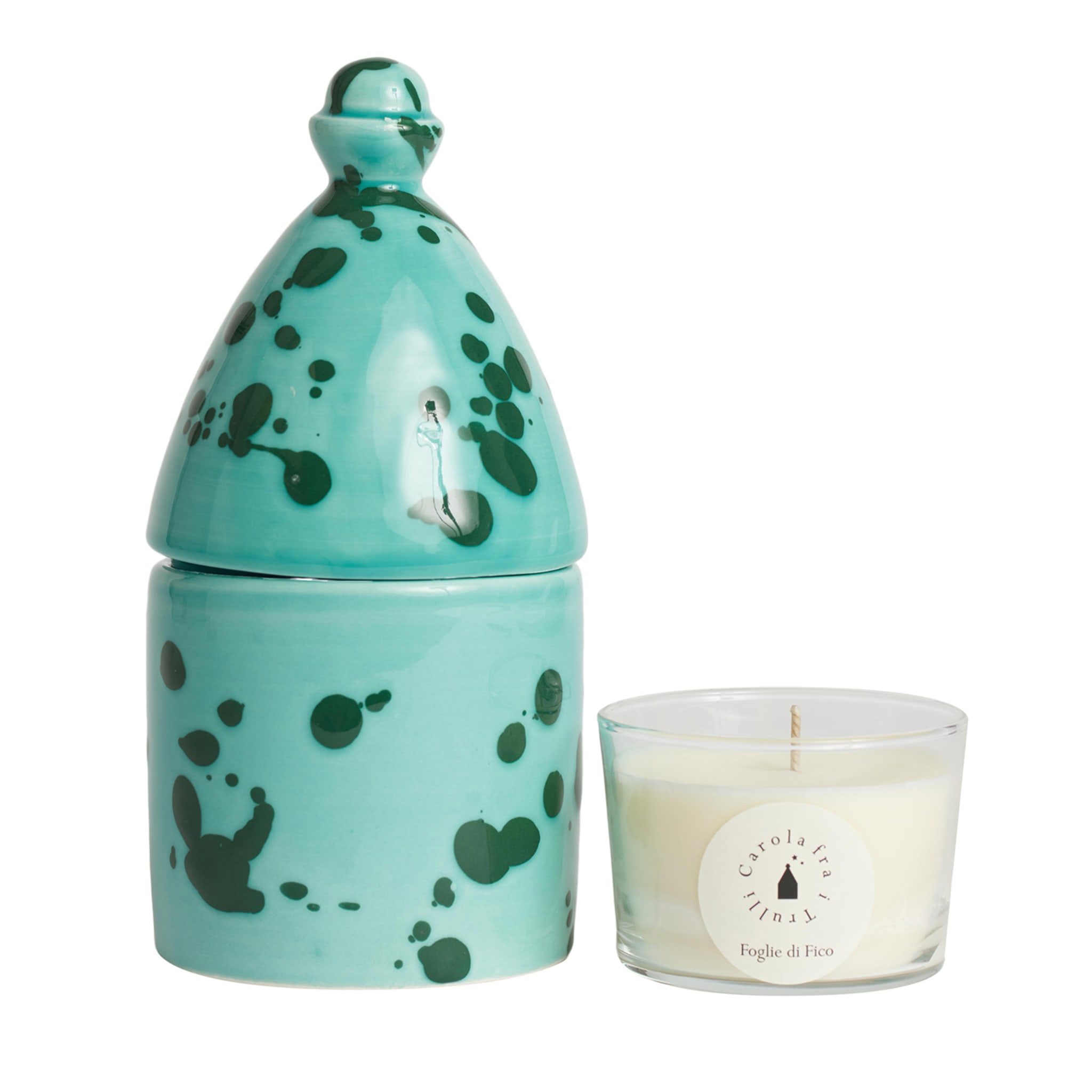 Trullo Aquamarine and Green Candle Holder - Main view