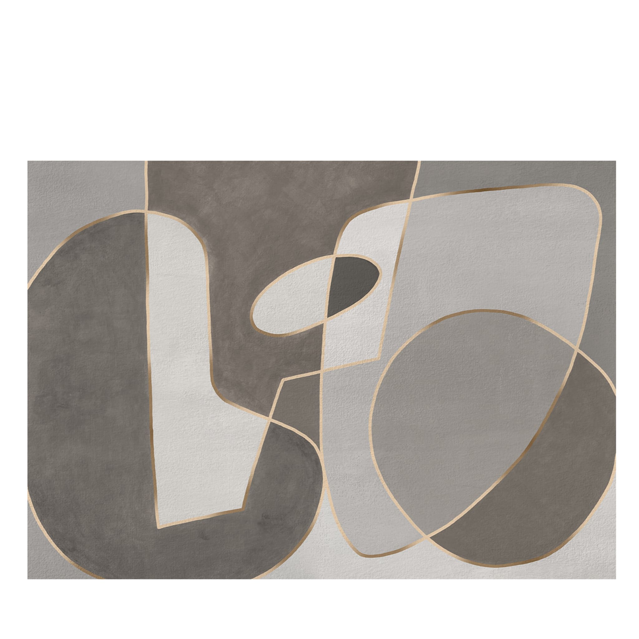 Papier peint texturé formes grises sur formes - Vue principale