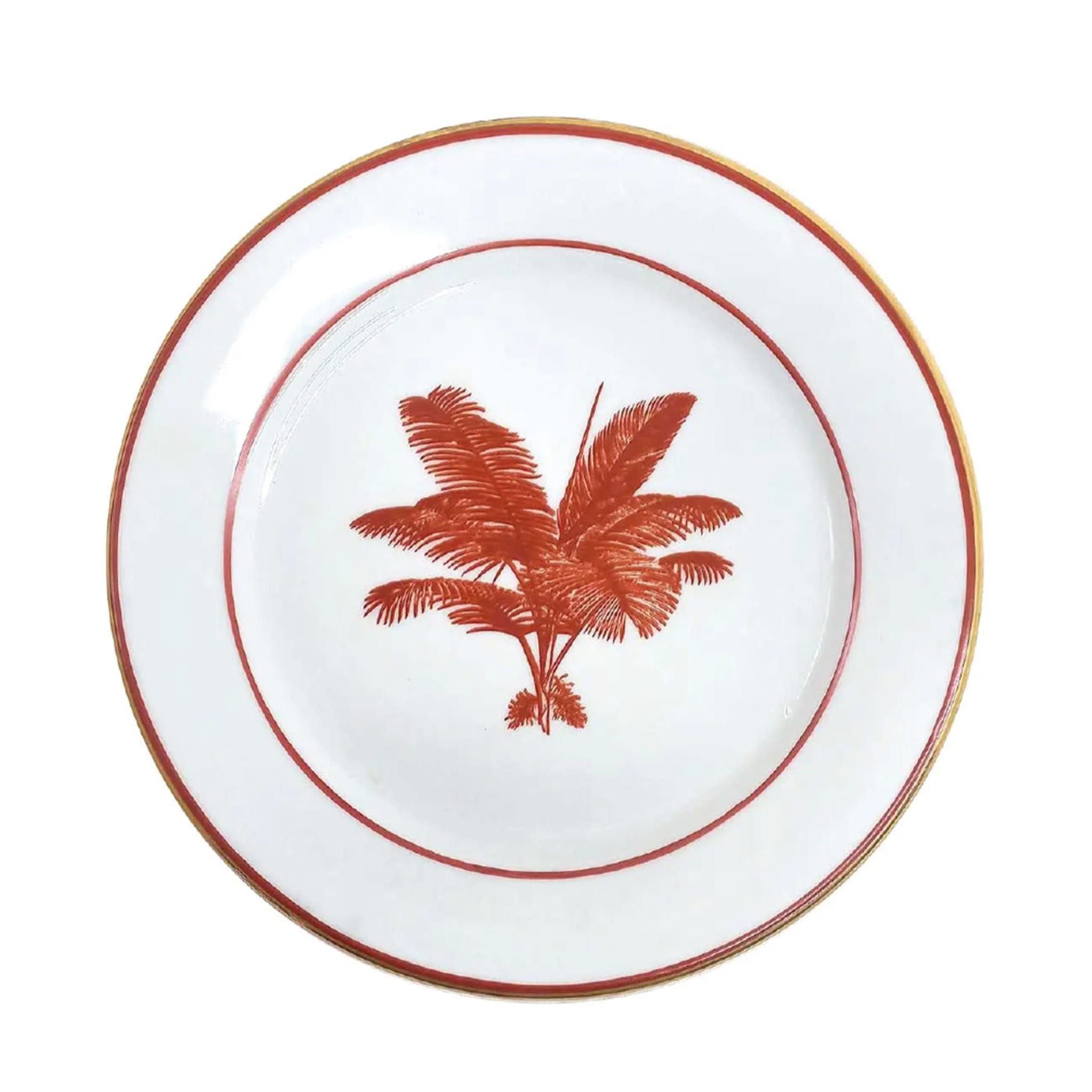 Savana Carmine Set of 6 Medium Red Dinner Plates - Main view