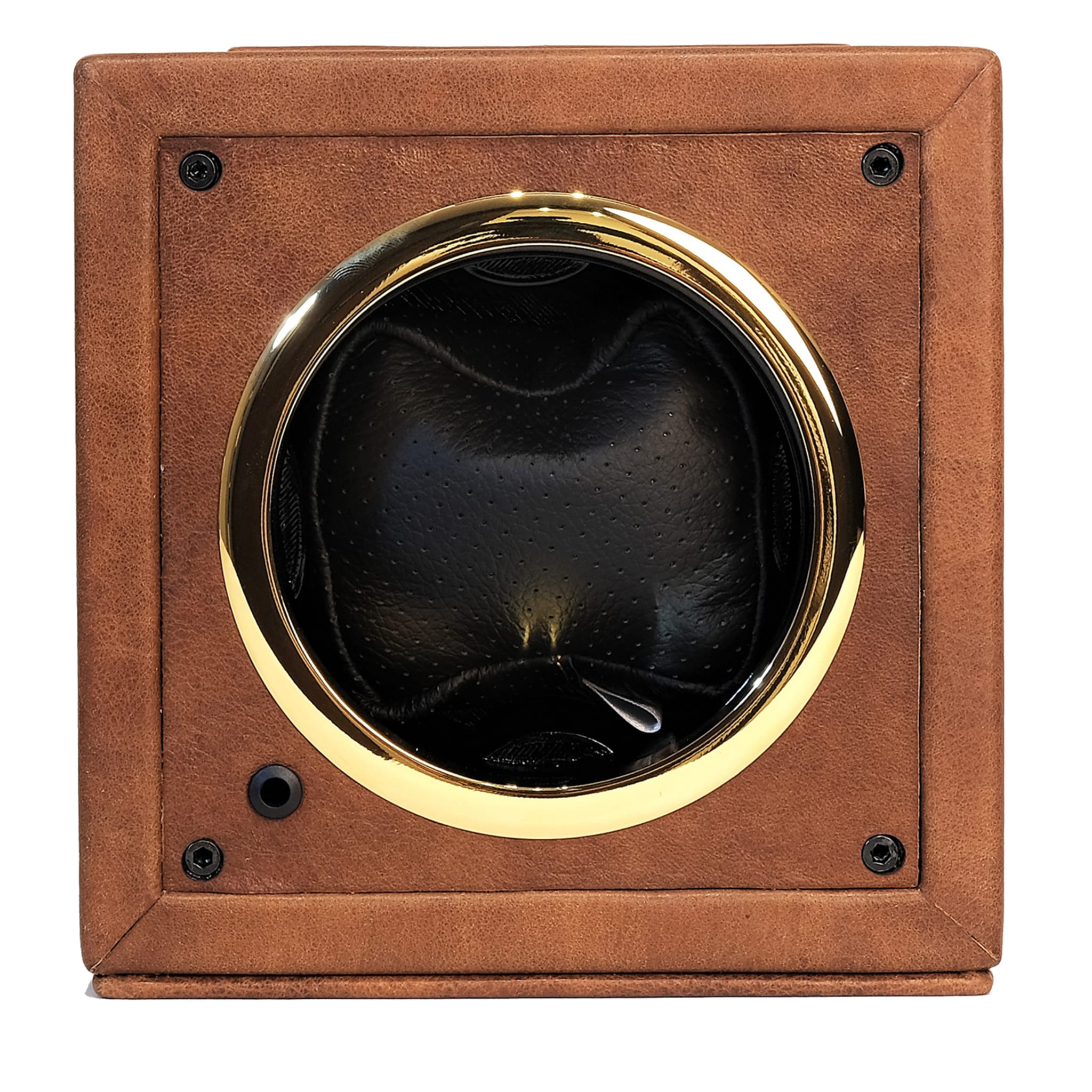 MT Mini Brown & Black Leather Watch Winder - Main view