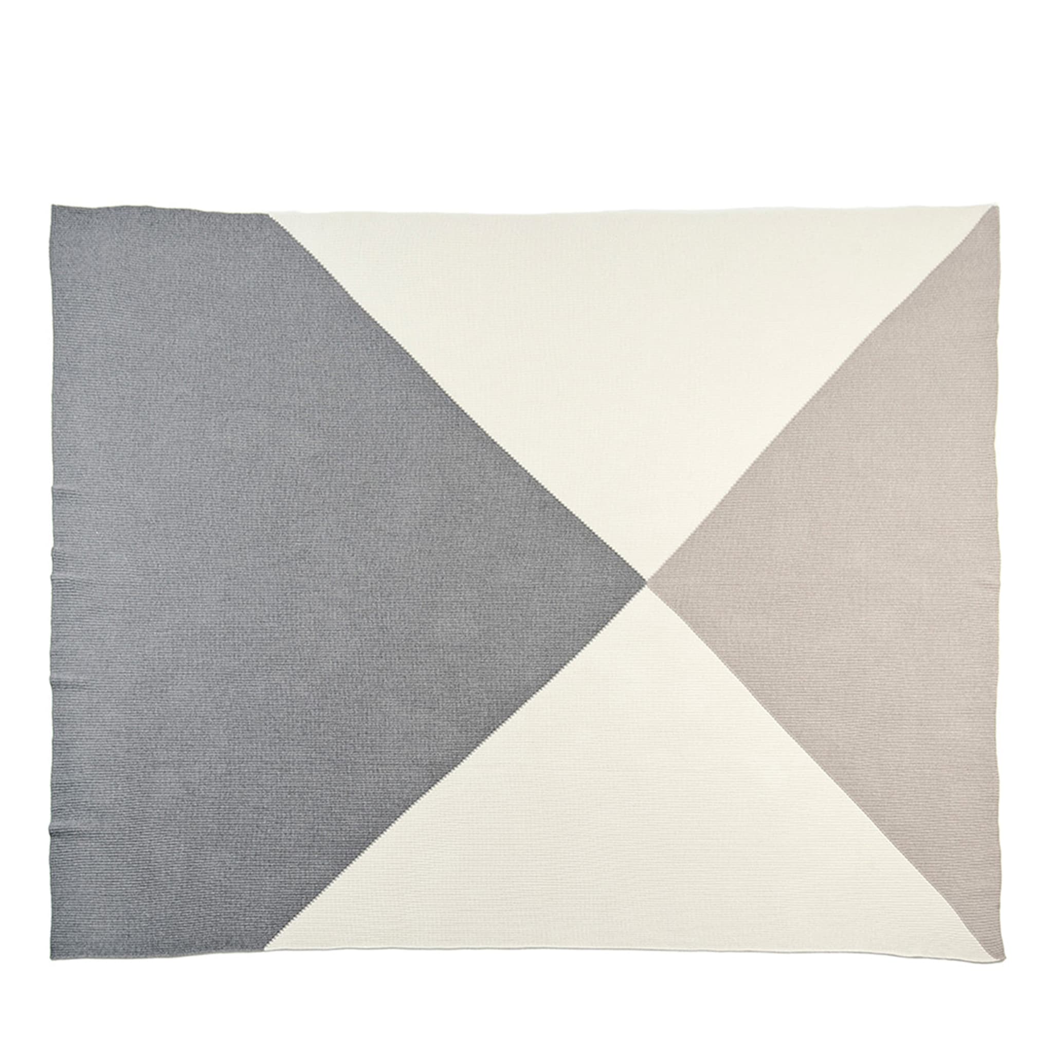 Crossing White/Light-Gray/Beige Blanket - Main view