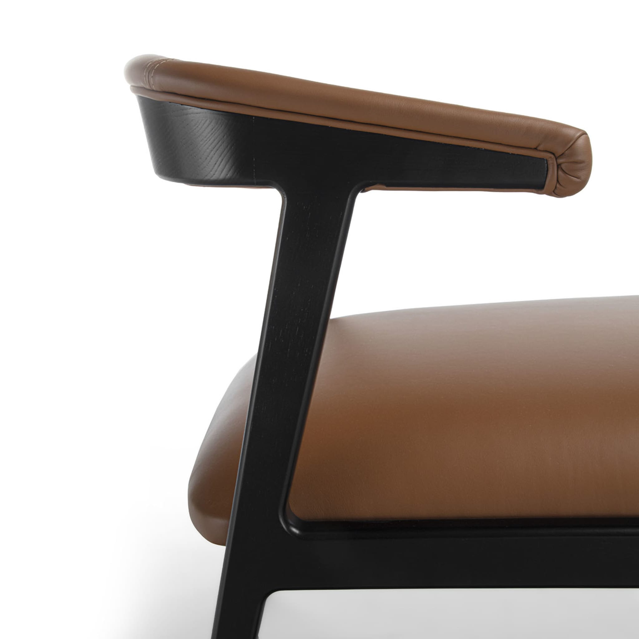 Aida Brown Leather Lounge Chair - Alternative view 2